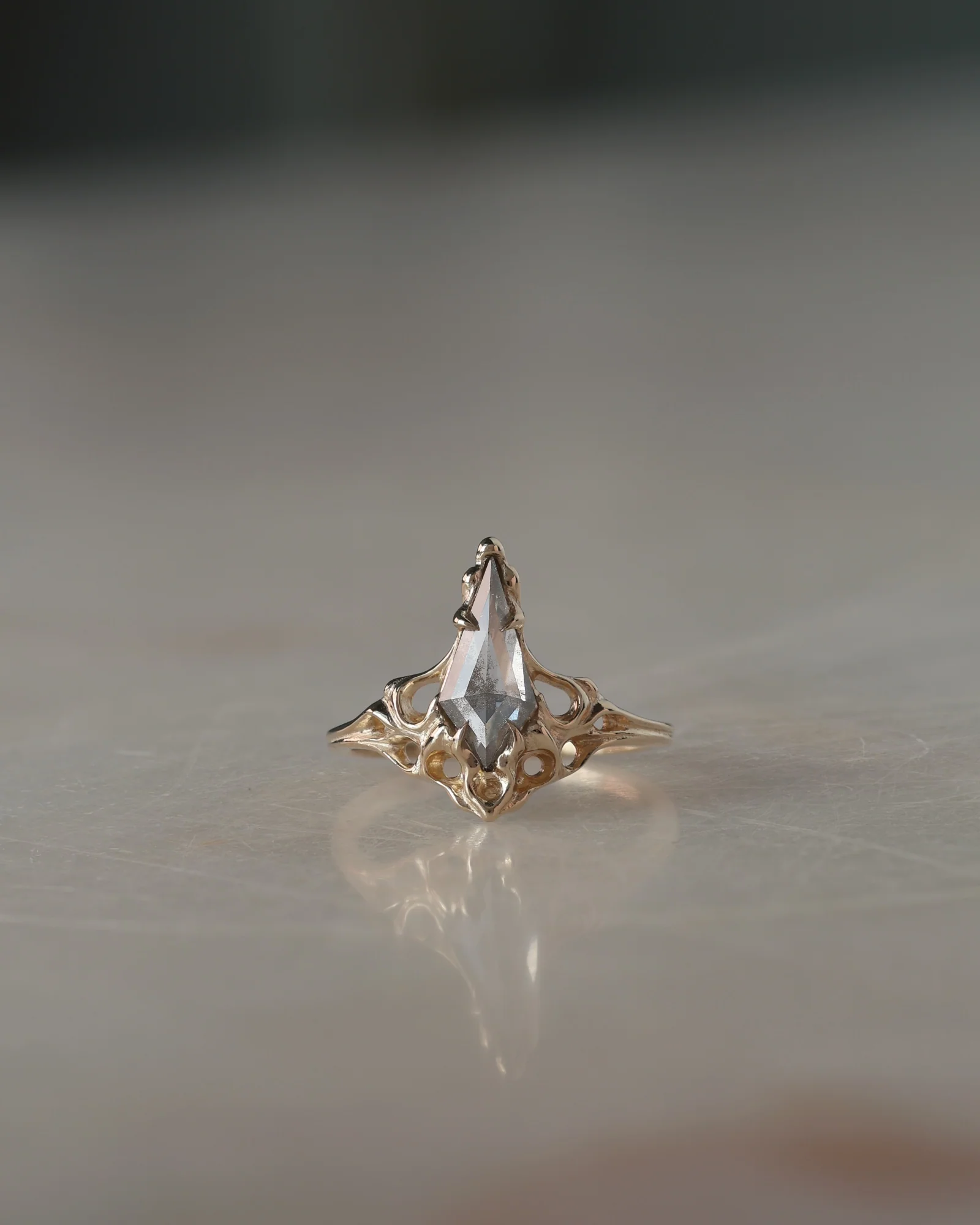 Archangel // 14ky Gold + Salt & Pepper Diamond // 5 - Image 3