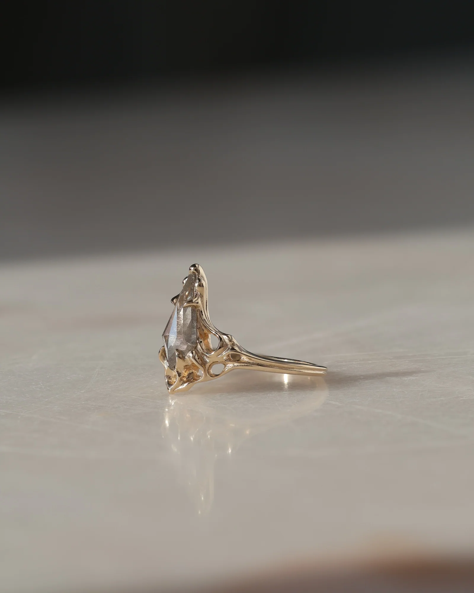 Archangel // 14ky Gold + Salt & Pepper Diamond // 5 - Image 4