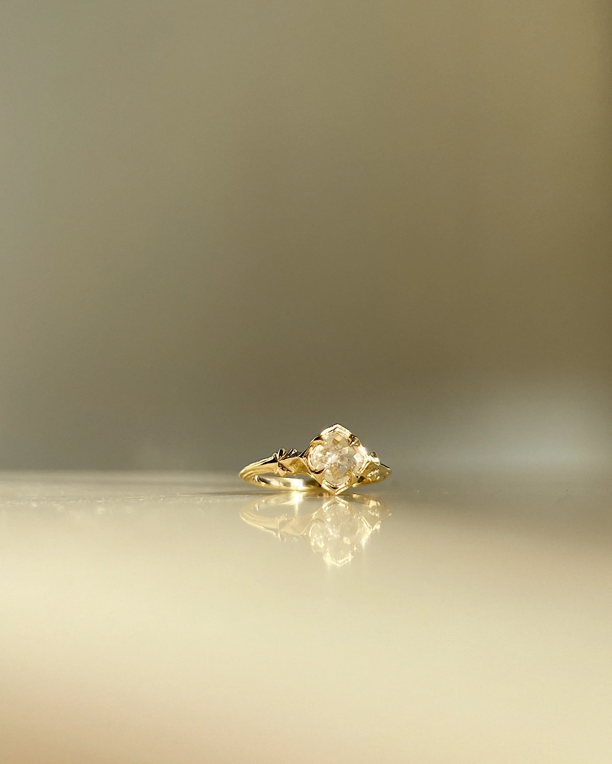 Asterism // 14ky + 0.81ct Diamond