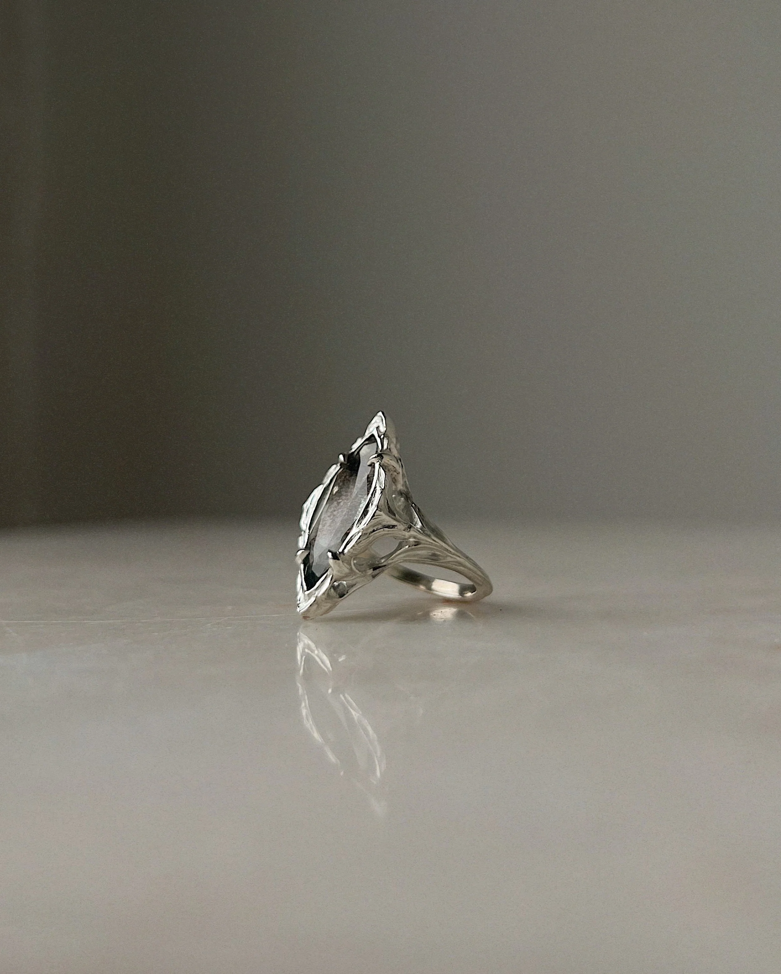 Daphne // Silver + Aquamarine Sunstone