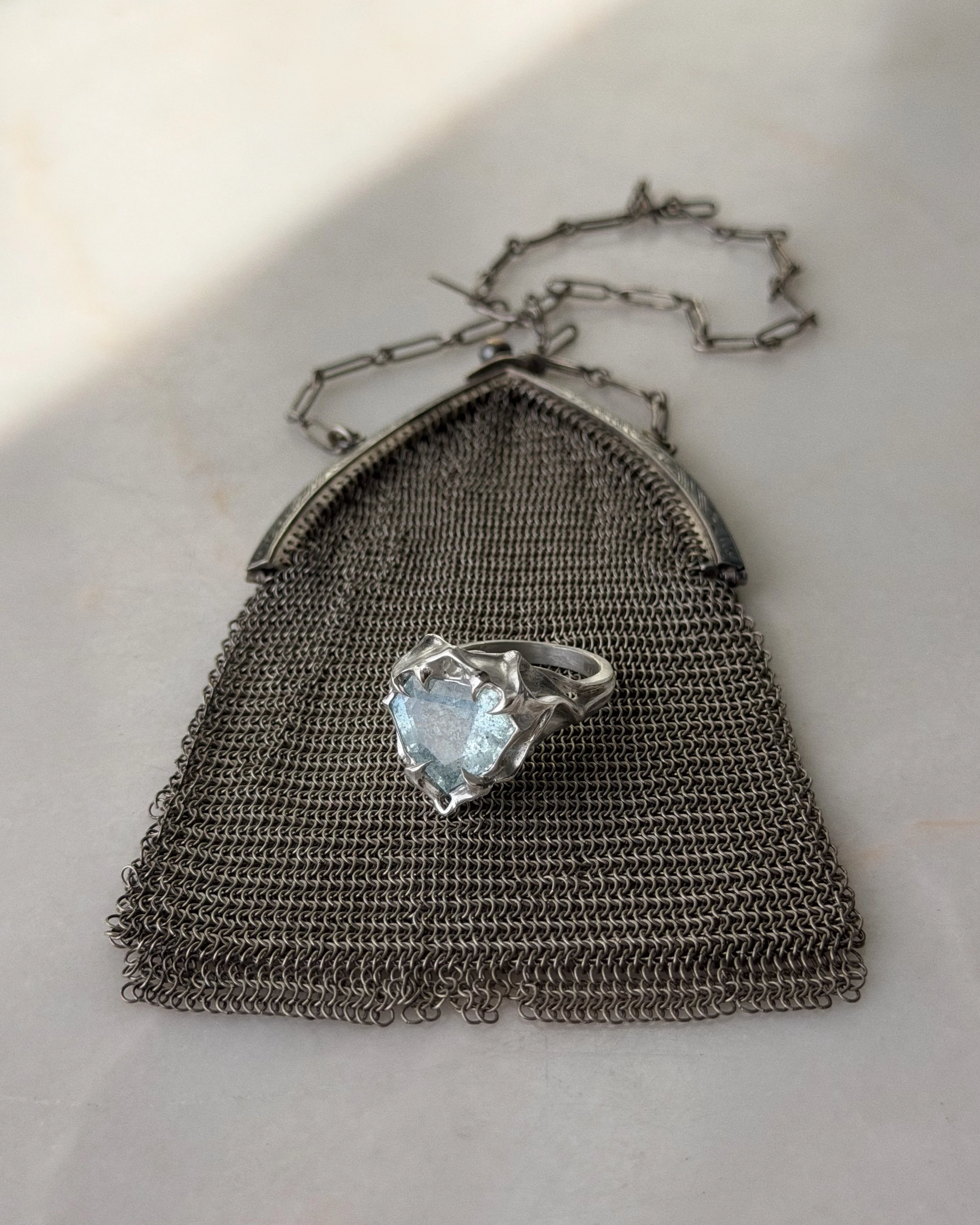 Deep Water // Silver + 10.25ct Aquamarine Sunstone - Image 8