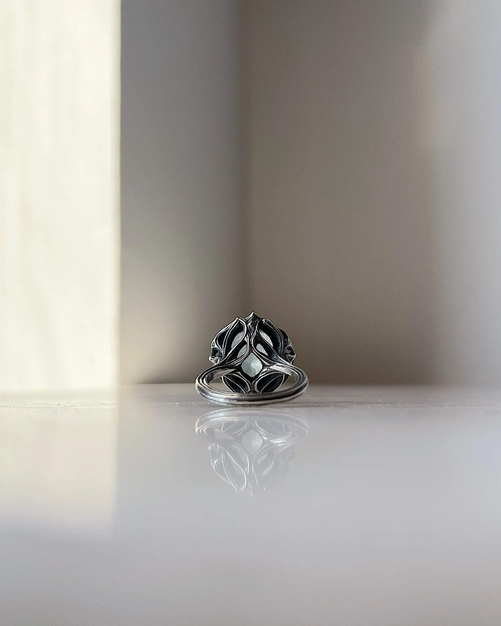 Evil Eye // Silver + Moss Aquamarine - Image 3