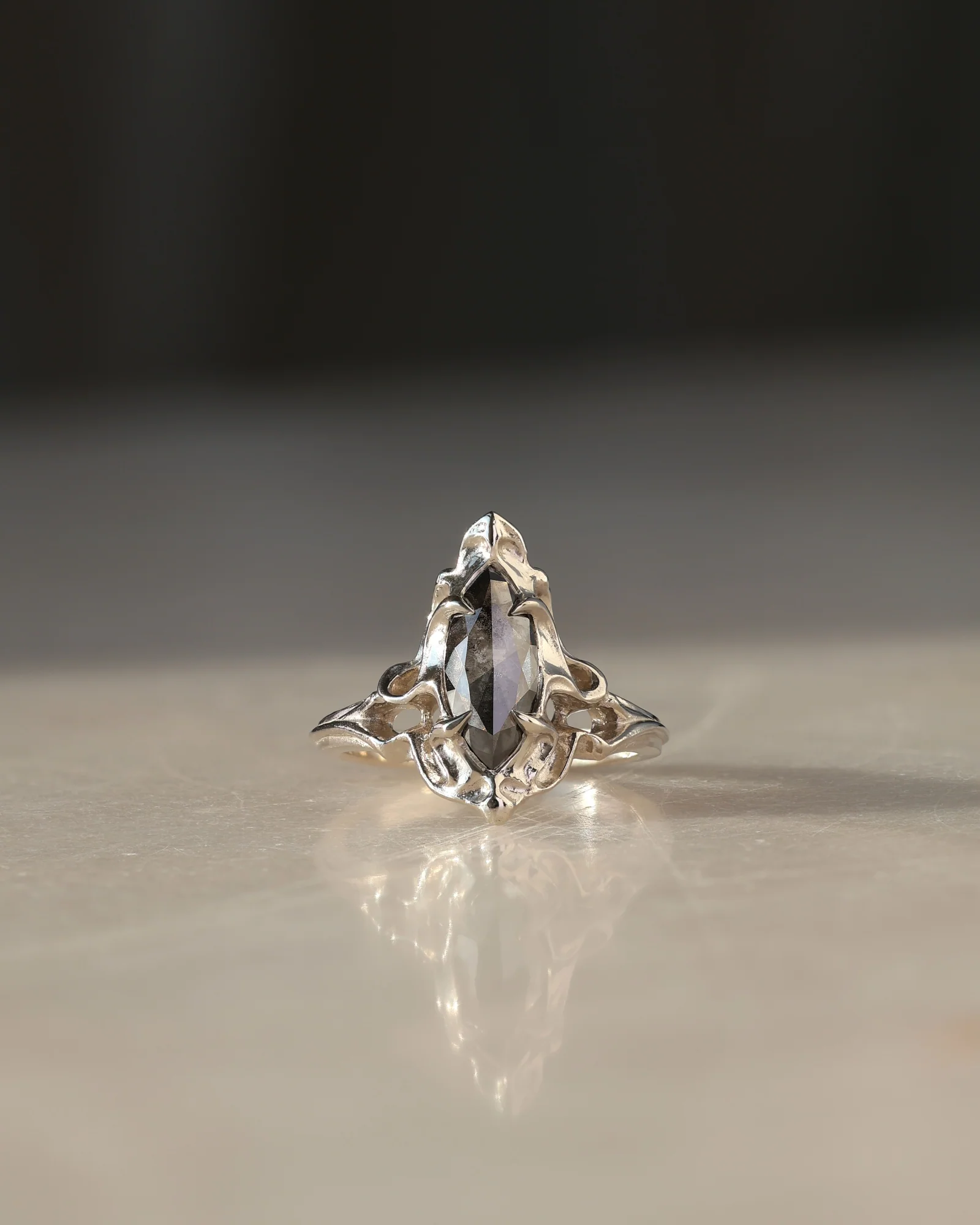 Fouet I // 14kw Gold + Salt & Pepper Diamond // 5.75