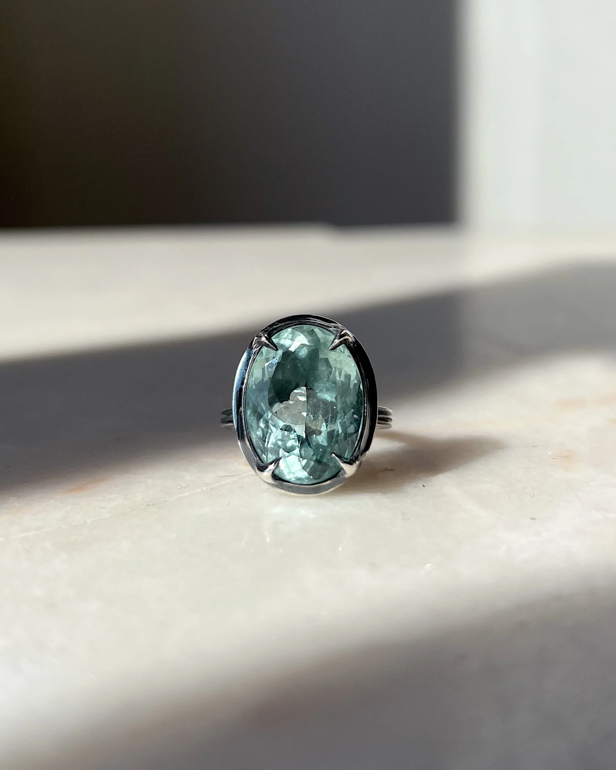 Halo // Silver + Aquamarine - Image 2