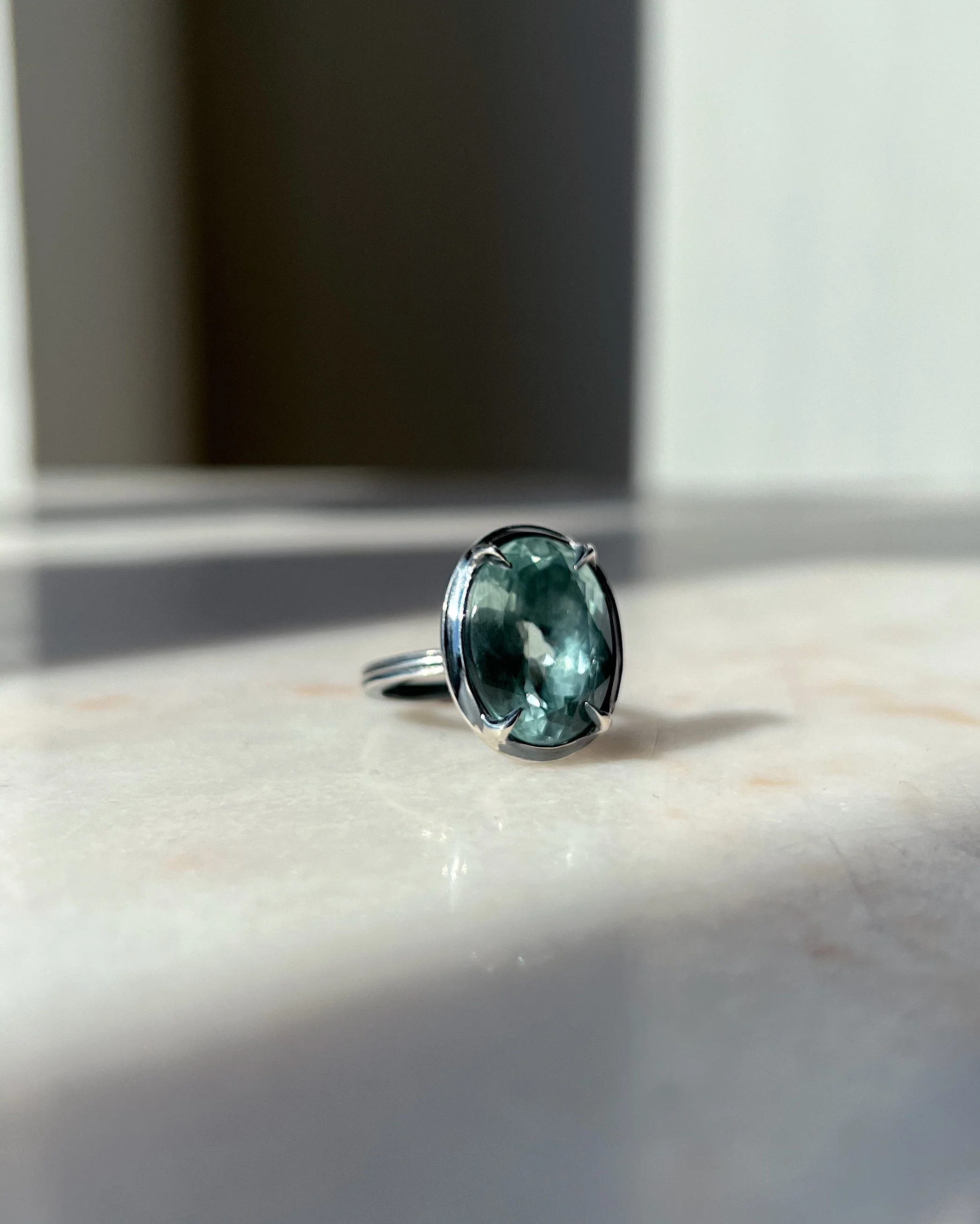 Halo // Silver + Aquamarine - Image 3