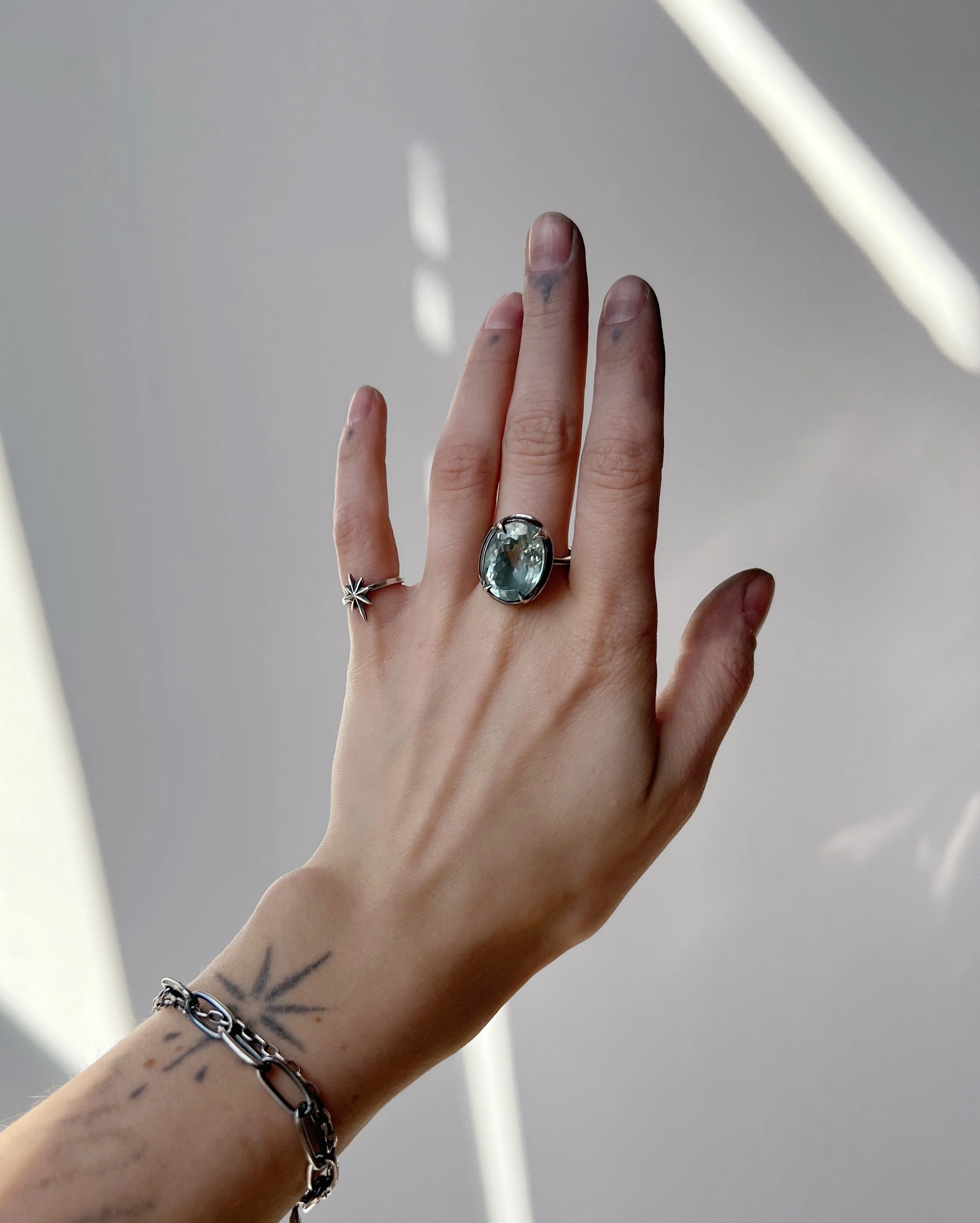 Halo // Silver + Aquamarine - Image 5