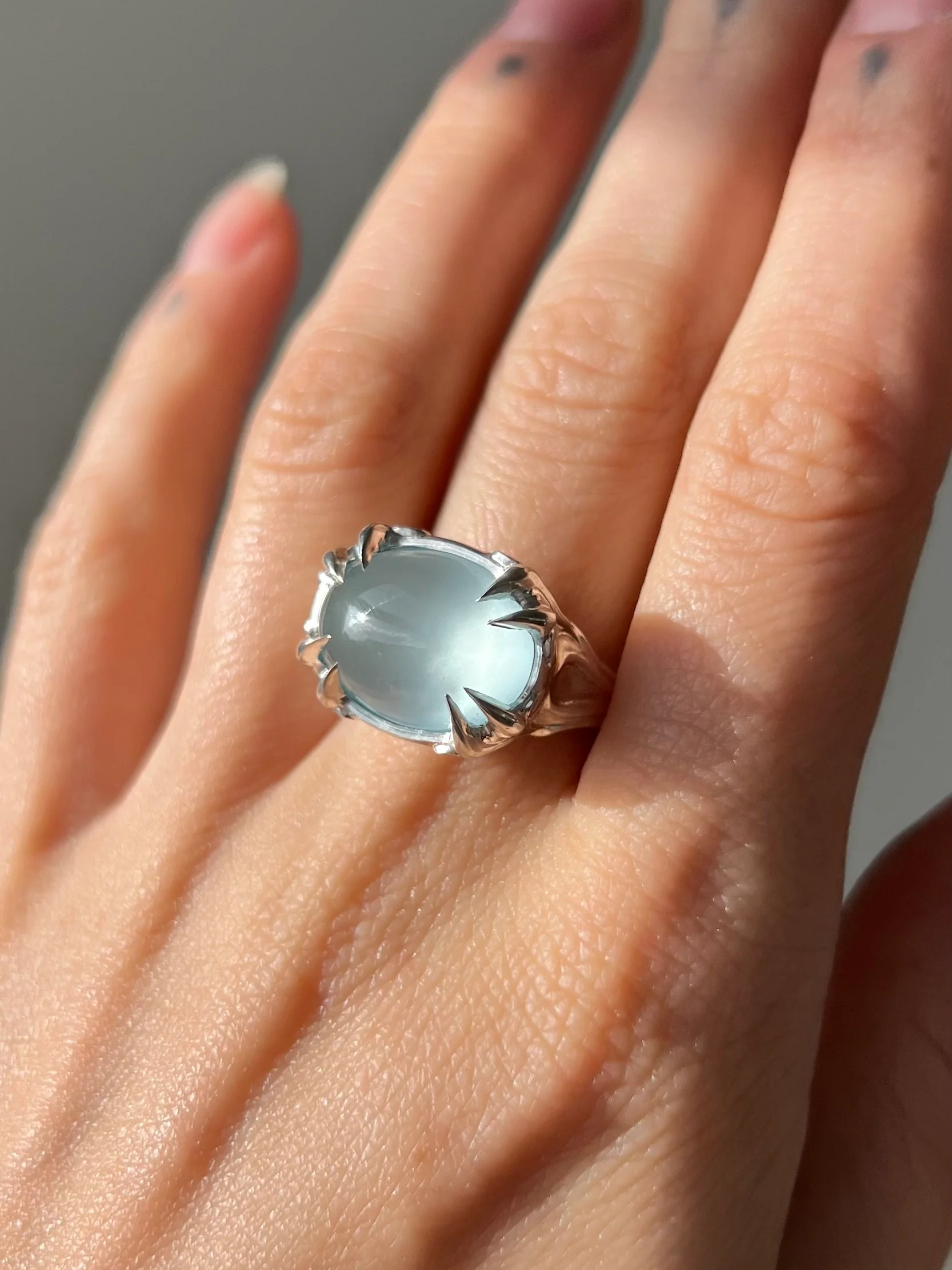Of the Earth // Silver + Milky Aquamarine - Image 9