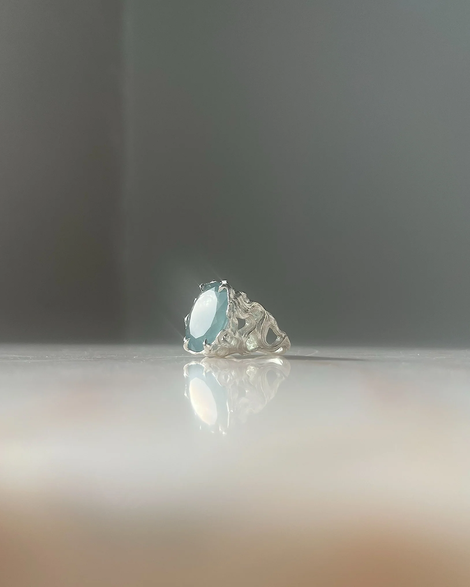 Oversized Pyre II // Silver + Moss Aquamarine - Image 2
