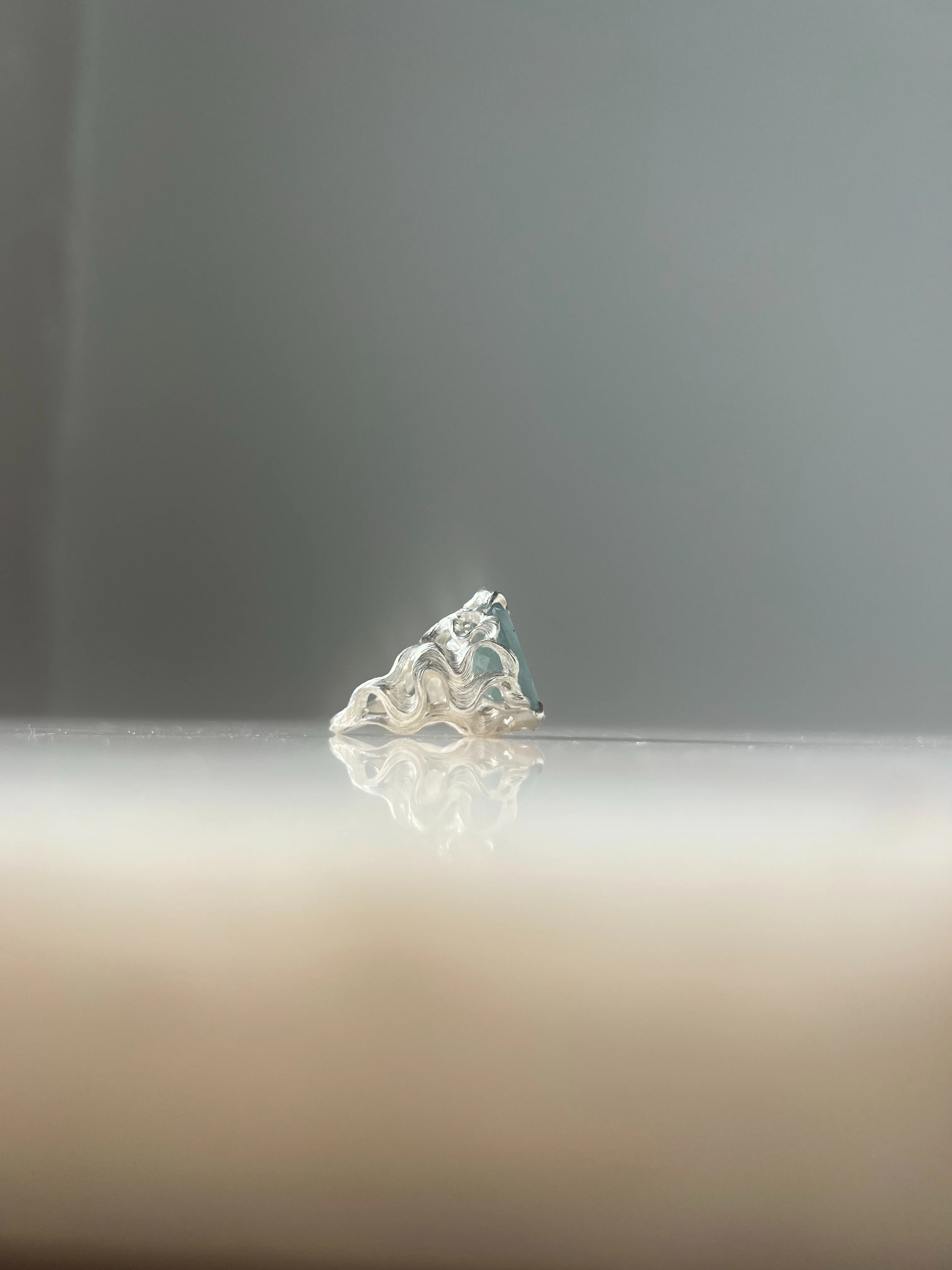 Oversized Pyre II // Silver + Moss Aquamarine - Image 3