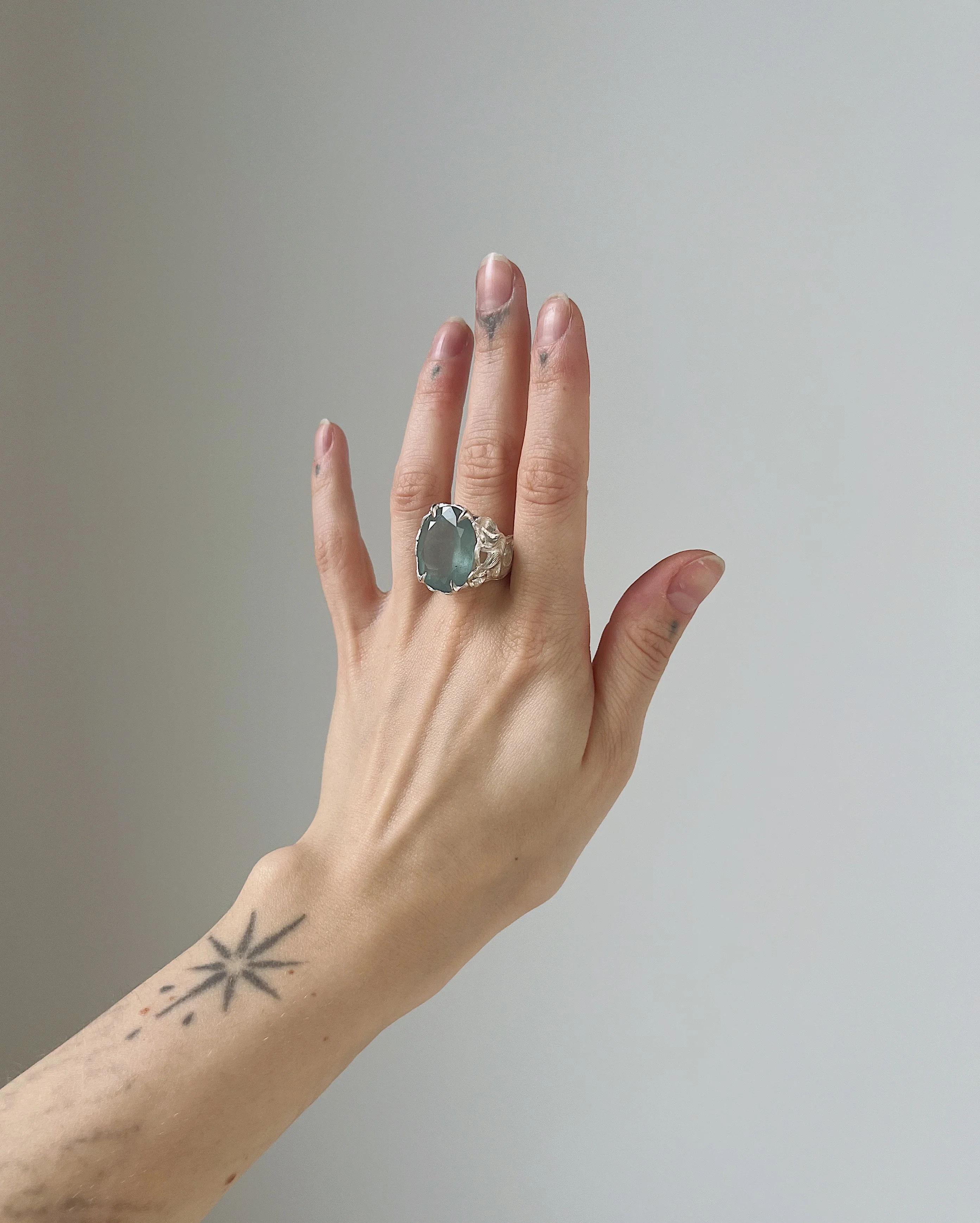Oversized Pyre II // Silver + Moss Aquamarine - Image 4