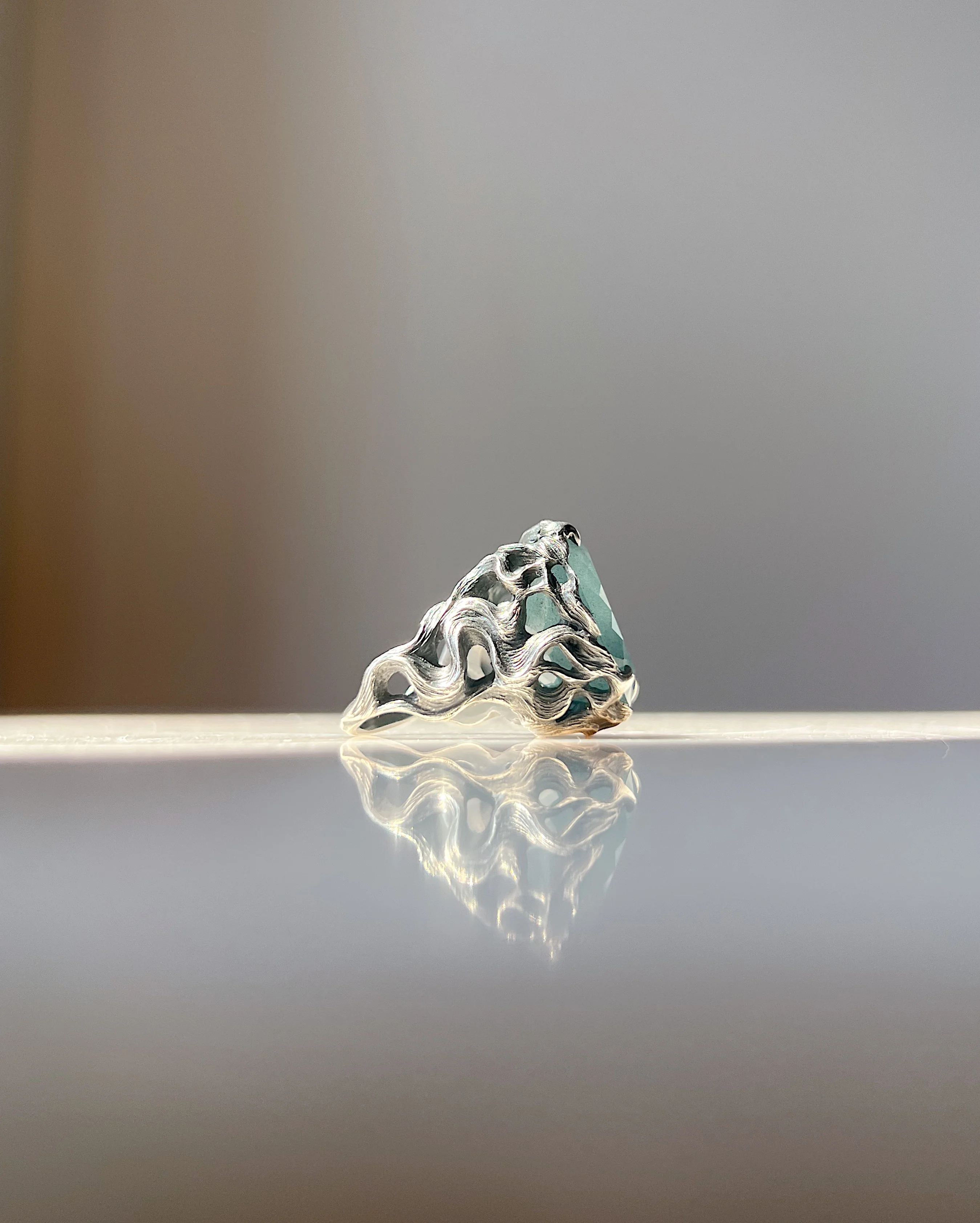 Oversized Pyre // Silver + Moss Aquamarine - Image 3