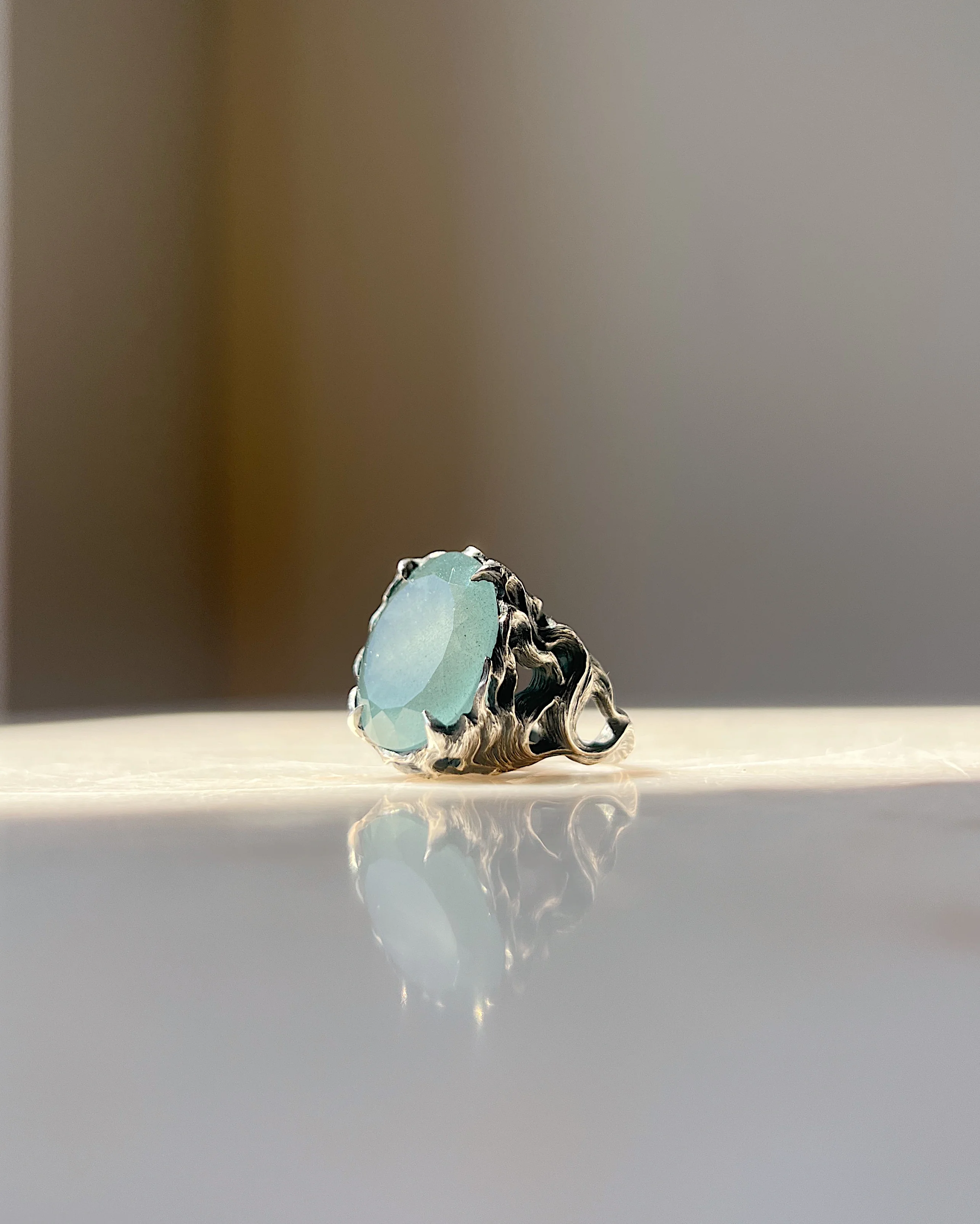 Oversized Pyre // Silver + Moss Aquamarine - Image 4