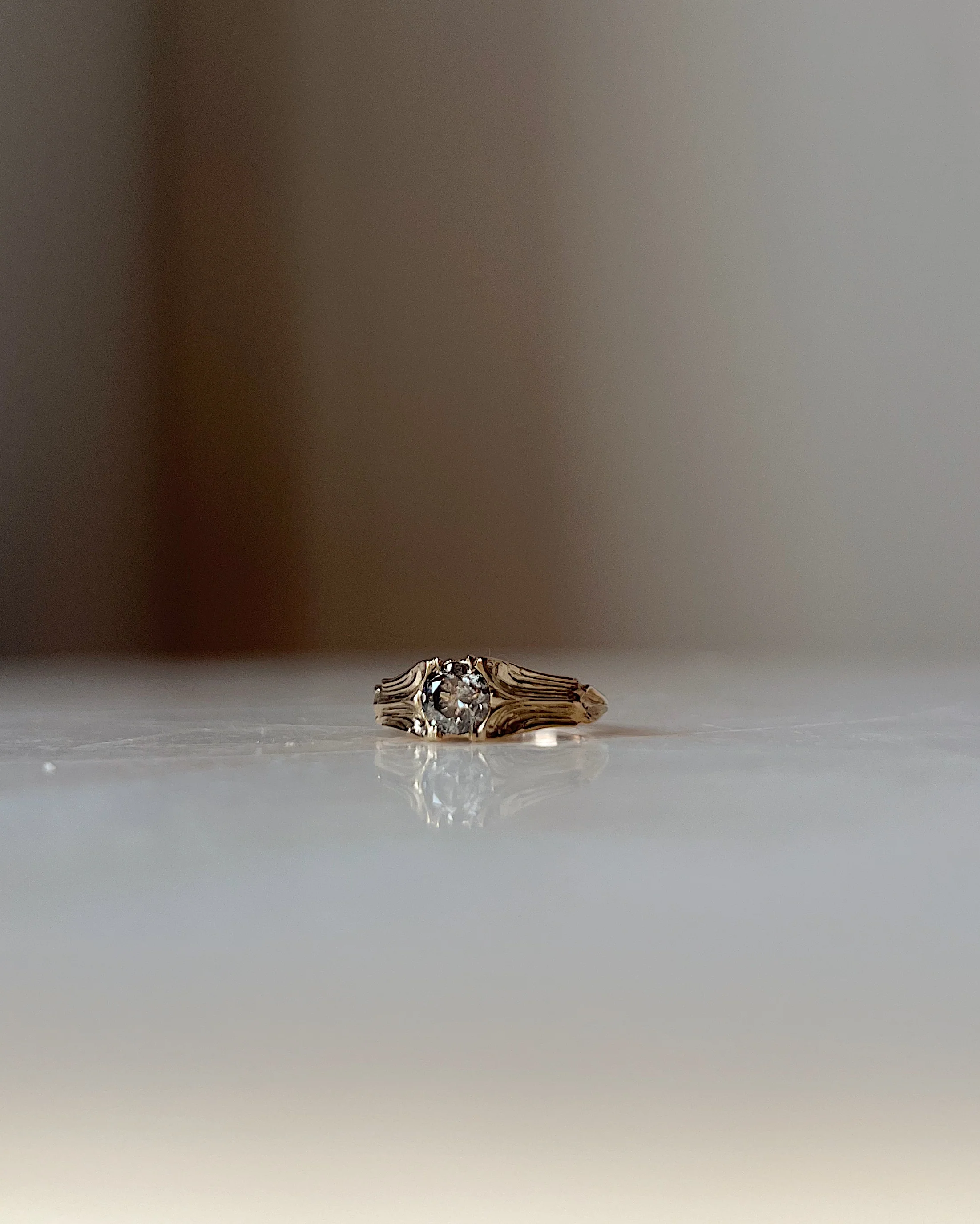 Pillars of the Heart V // 14ky + 0.81ct Diamond