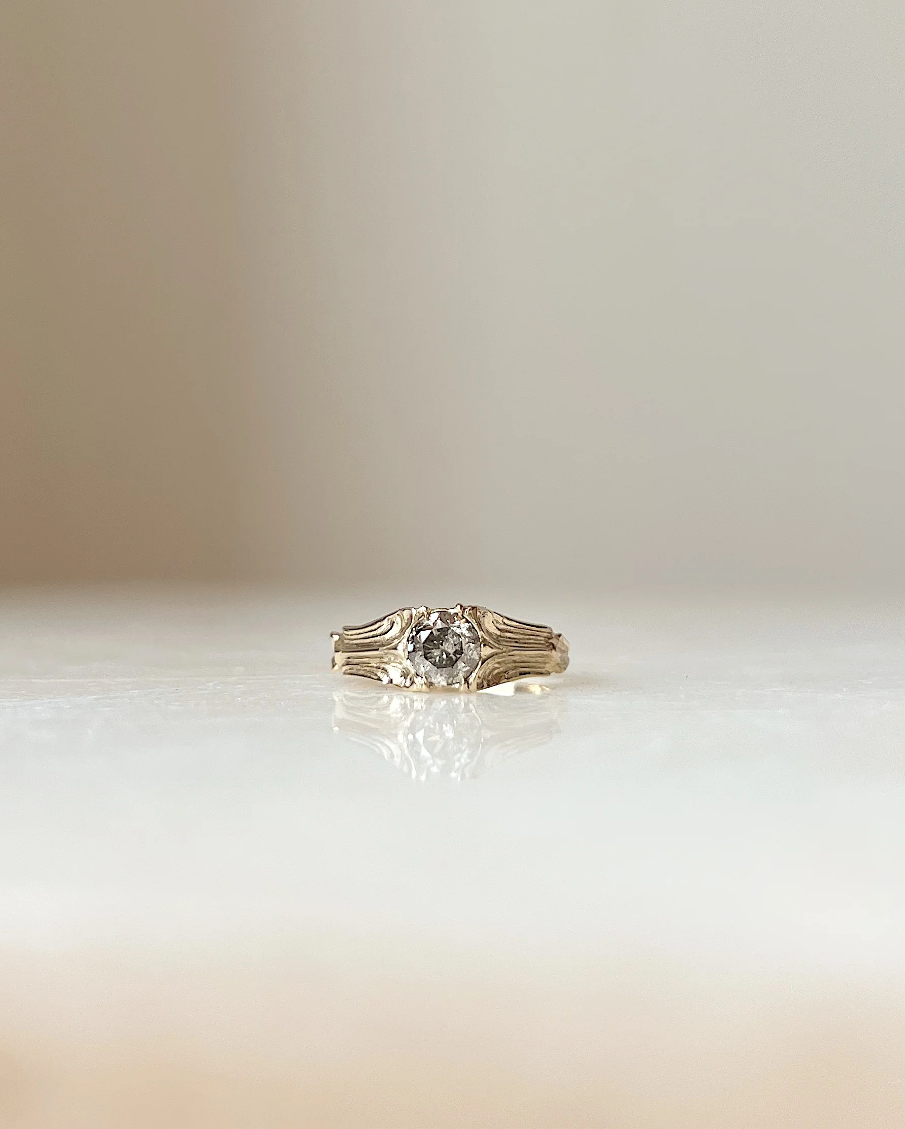 Pillars of the Heart V // 14ky + 0.81ct Diamond - Image 2