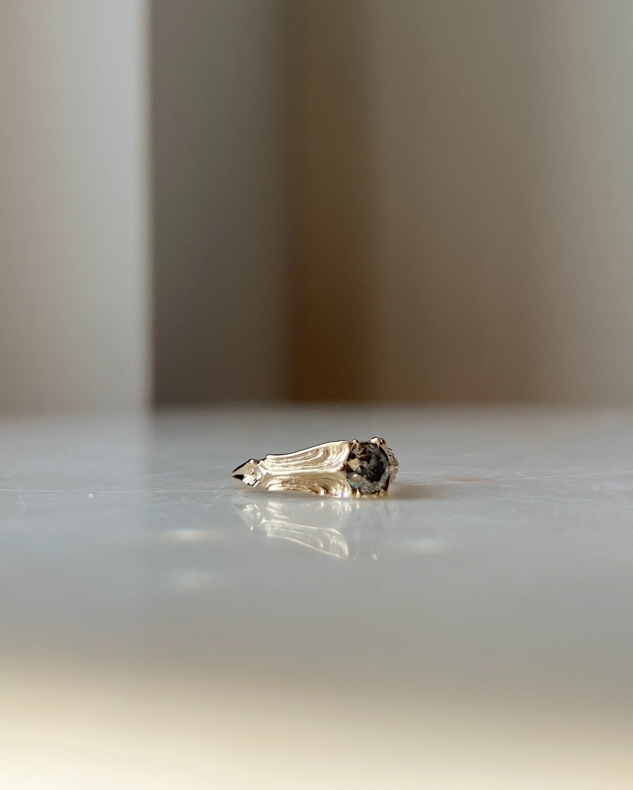 Pillars of the Heart V // 14ky + 0.81ct Diamond - Image 3