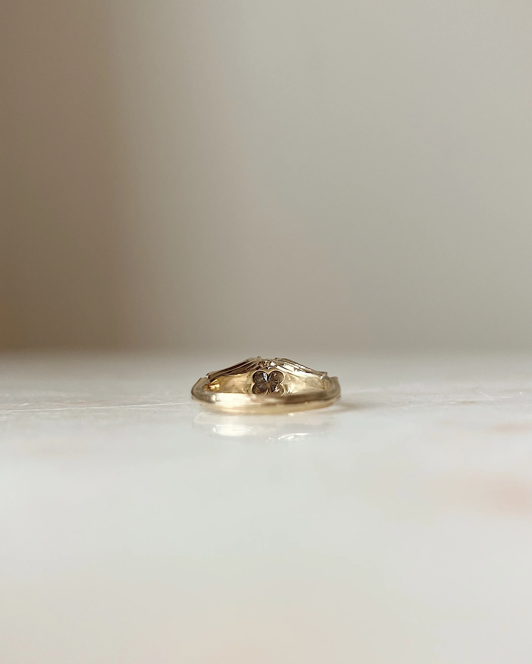 Pillars of the Heart V // 14ky + 0.81ct Diamond - Image 4