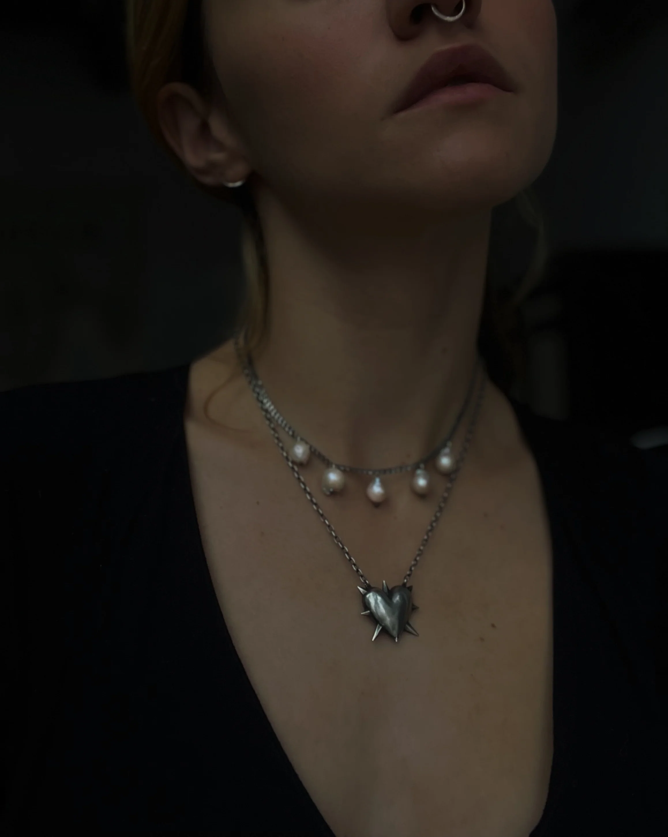 Rain // Baroque Pearl Charm Necklace - Image 3