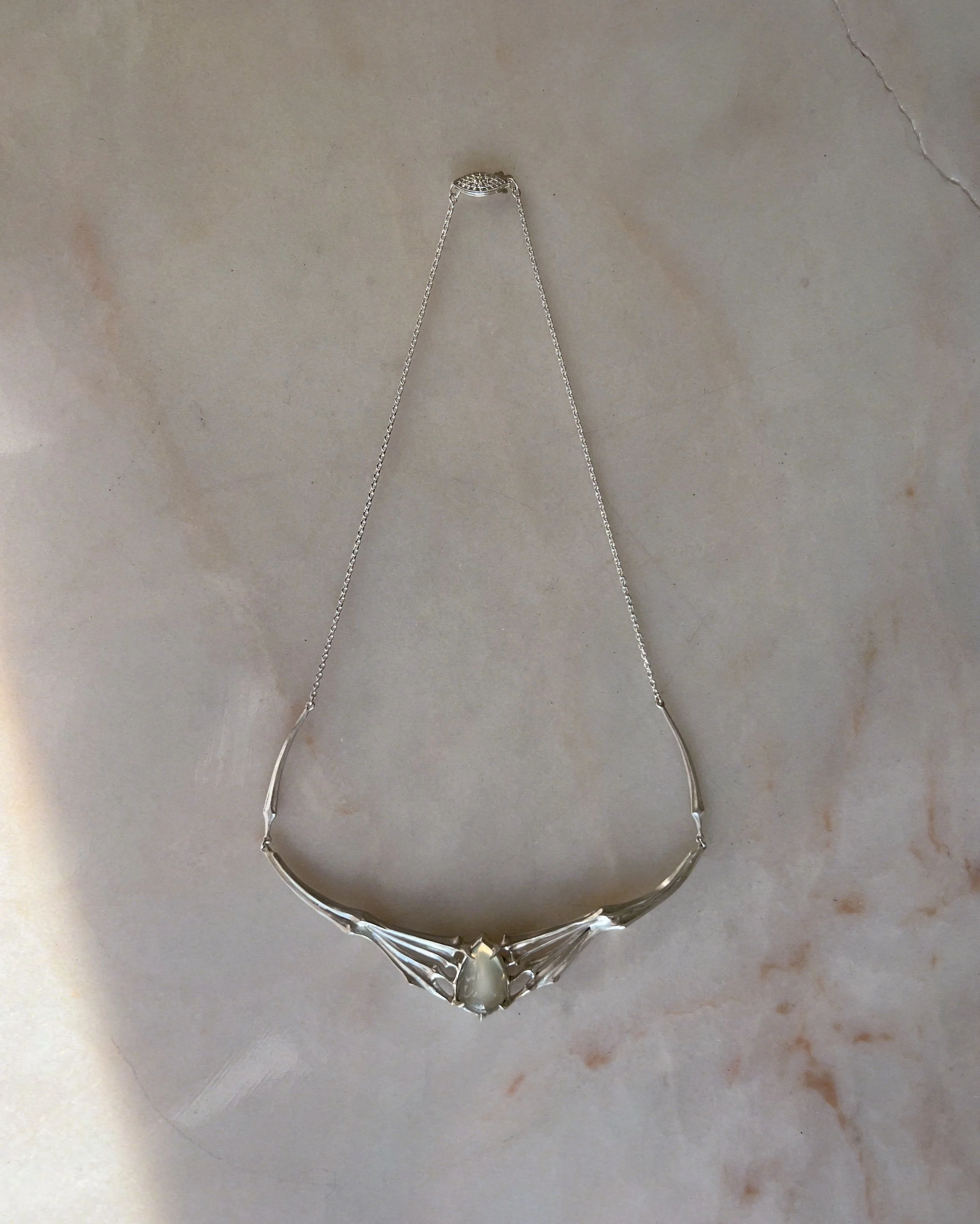Rib Vault II // Moonstone Necklace