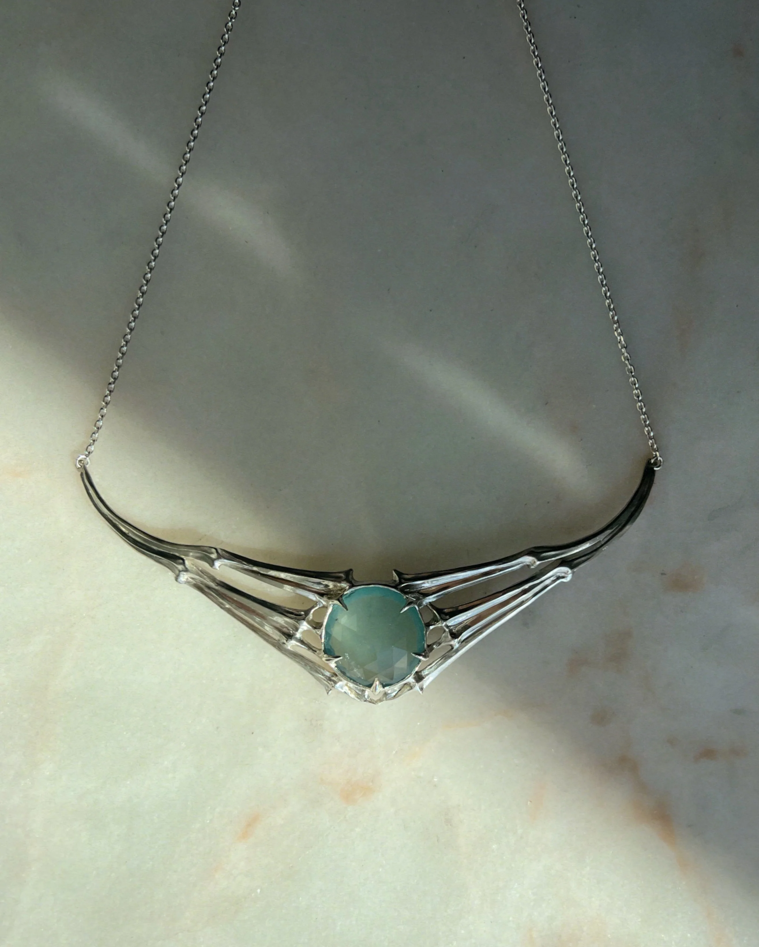 Rib Vault // Aquamarine Necklace - Image 2