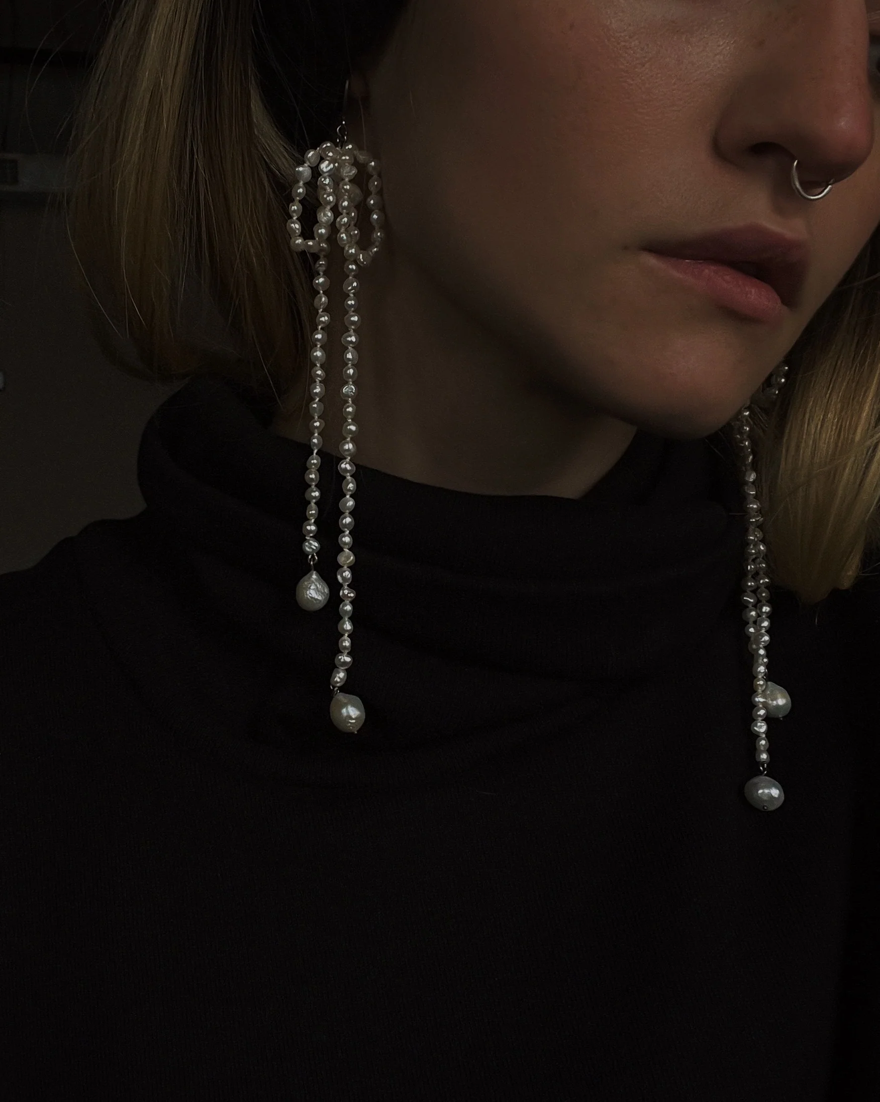 Ribbon Bows //  Freshwater Pearl Earrings - Image 3