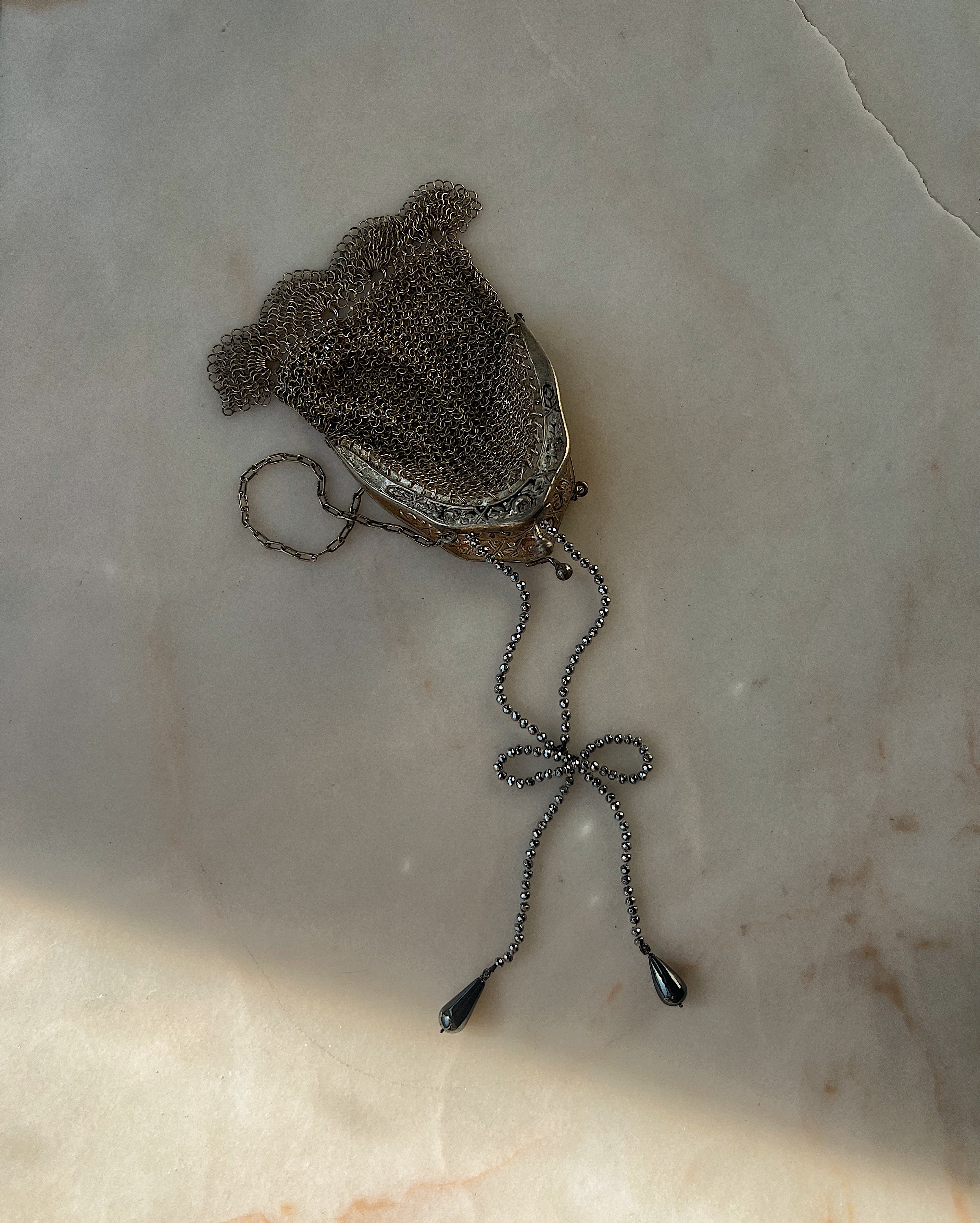 Ribbon Bows III // Hematite Necklace - Image 3