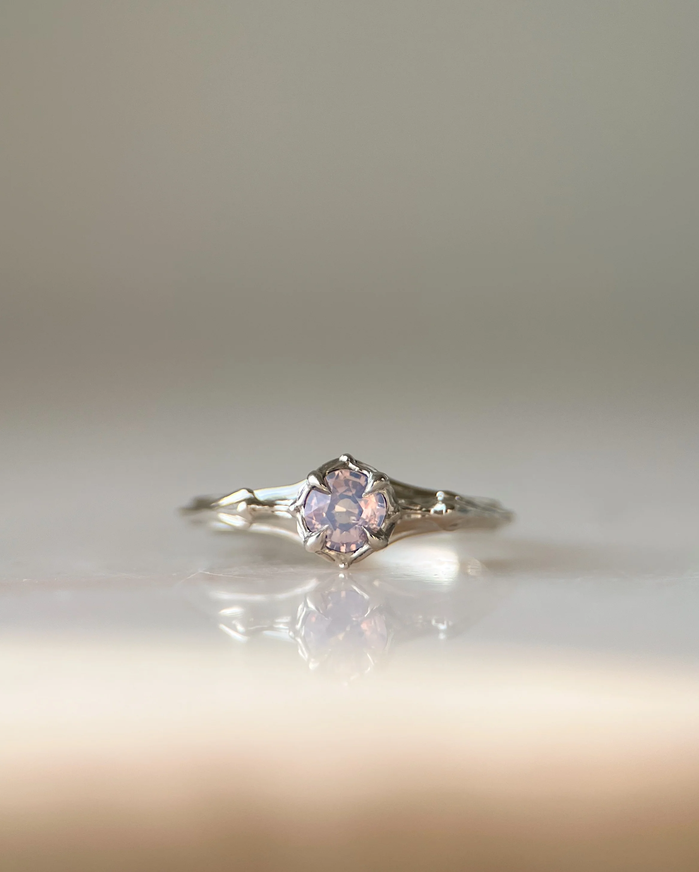 Rose Water // 14kw + 0.48ct Sapphire