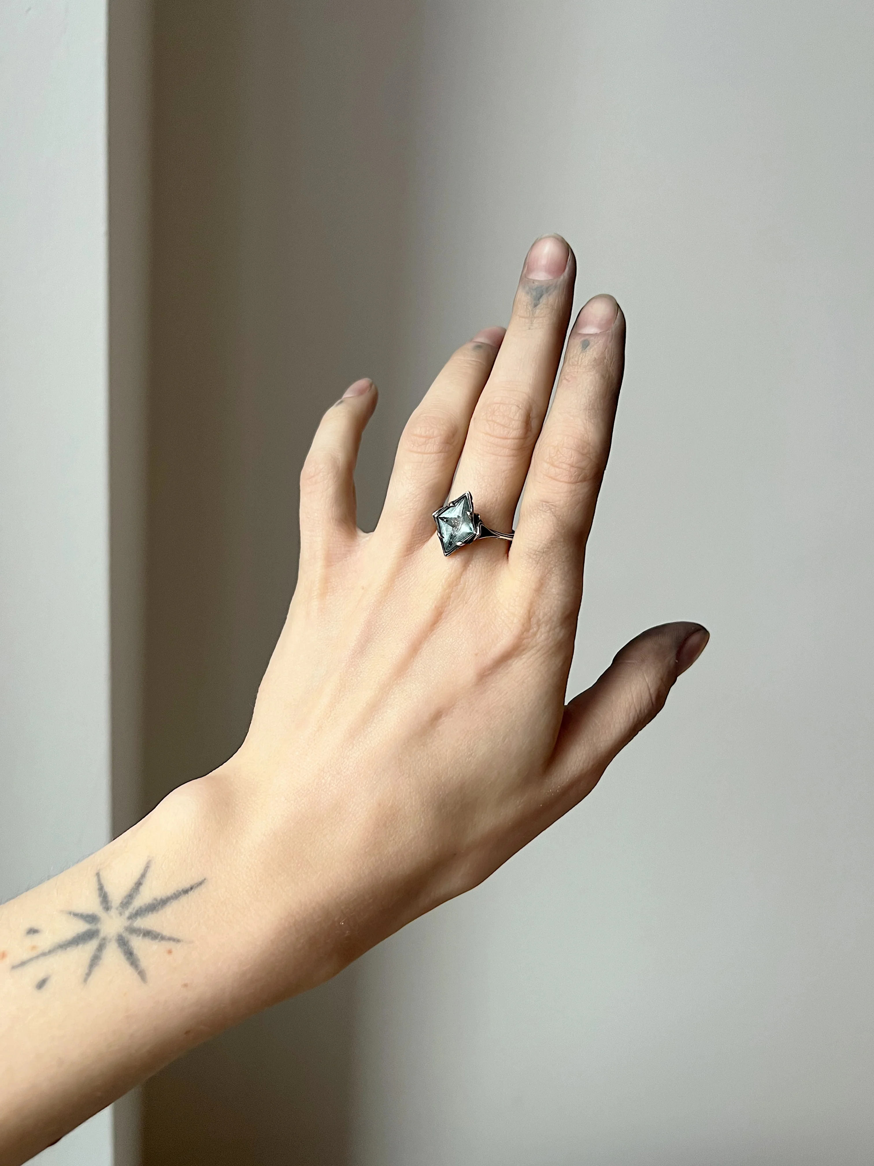 Snow Queen // Silver + Aquamarine Sunstone - Image 4