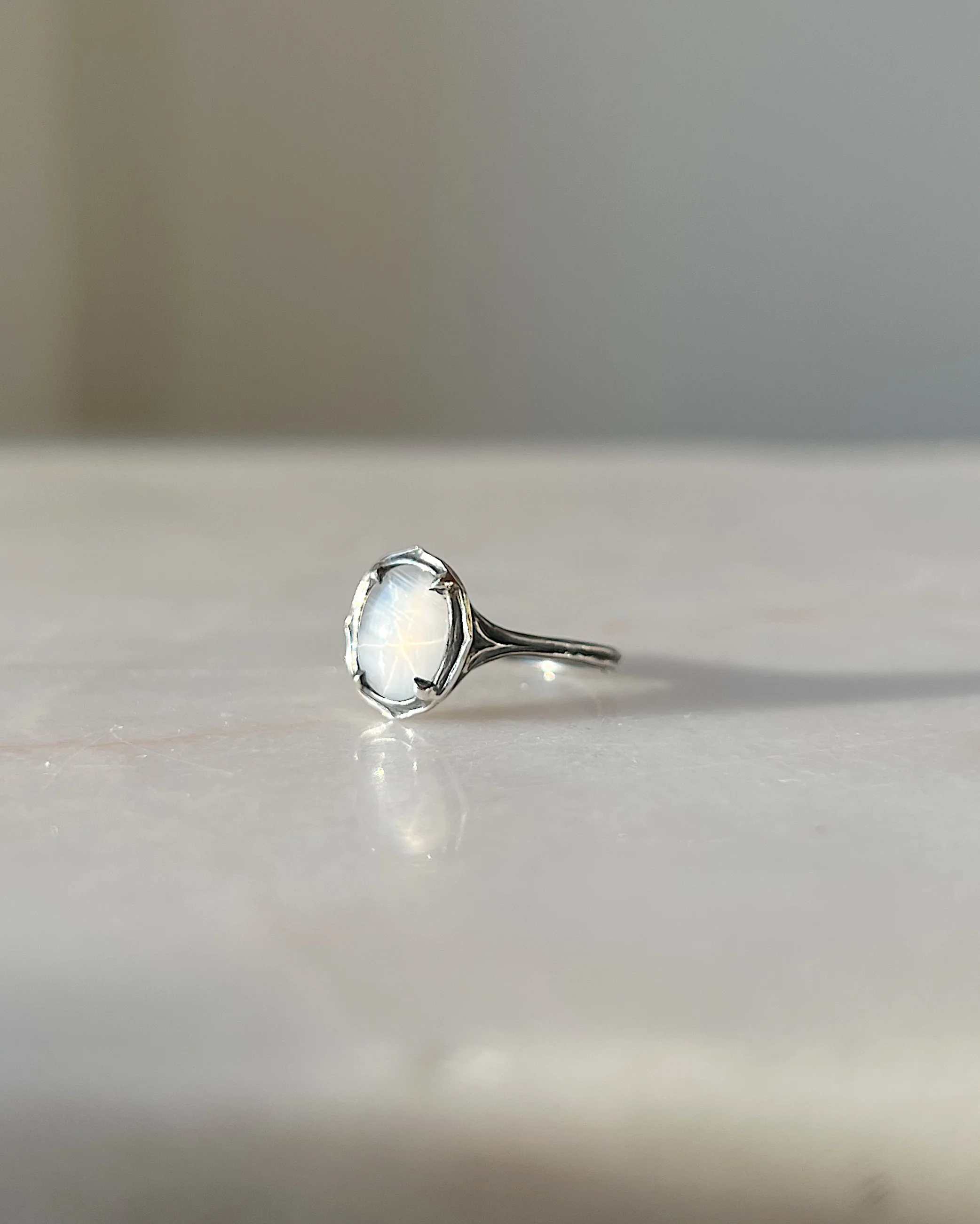 The Angel // Silver + White Star Sapphire