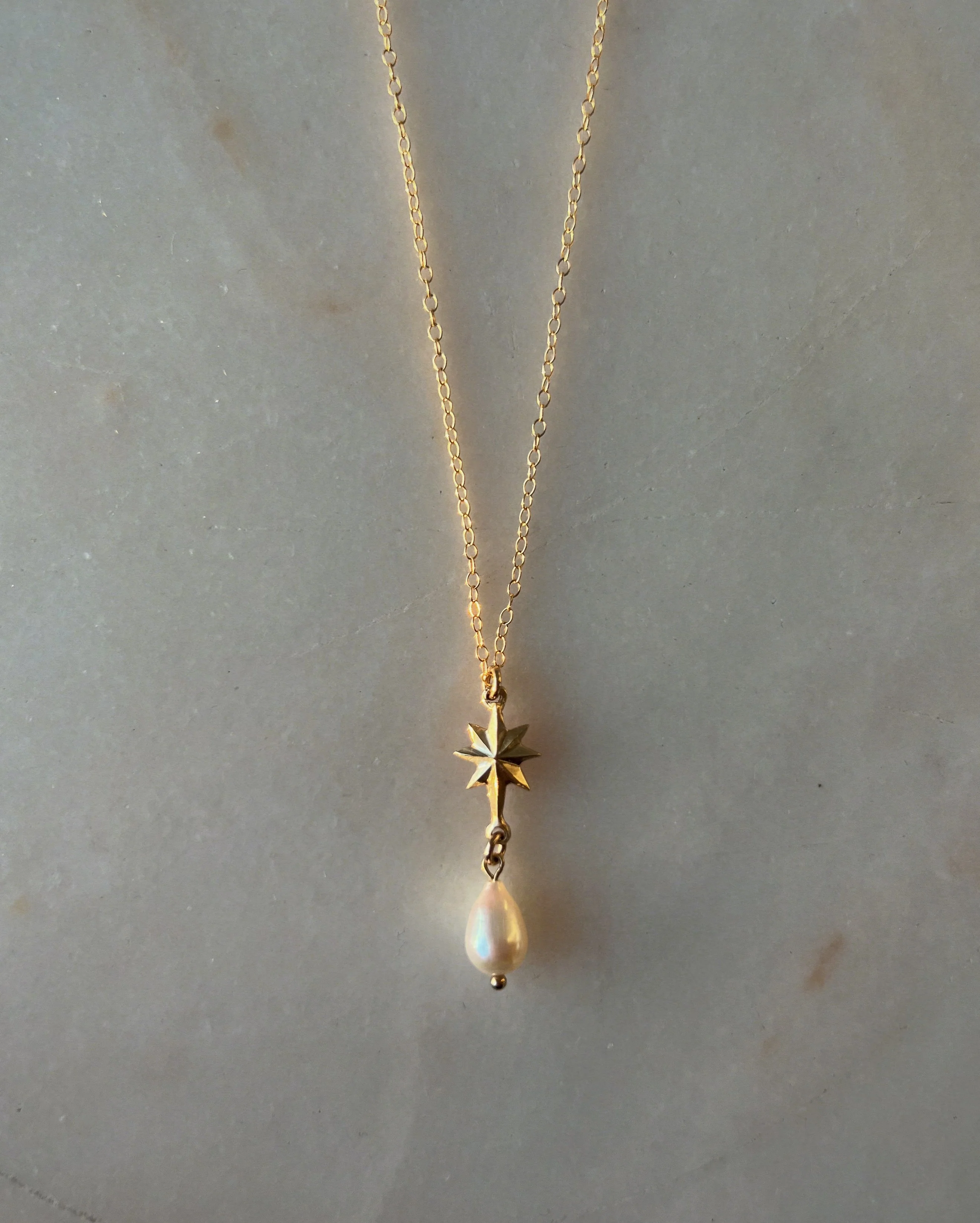 The Fallen Star // Small Gemstone // 14ky Necklace (RTS) - Image 3