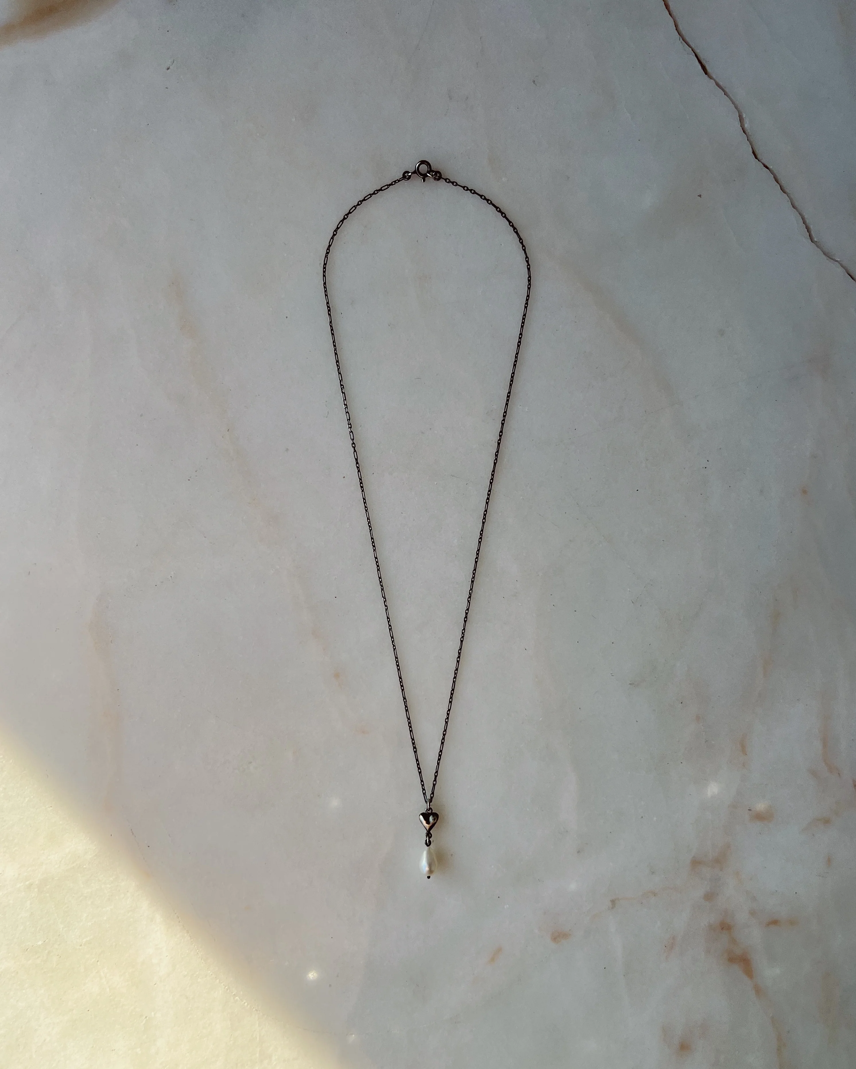 The Heart Overflows // XS Freshwater Pearl // Necklace