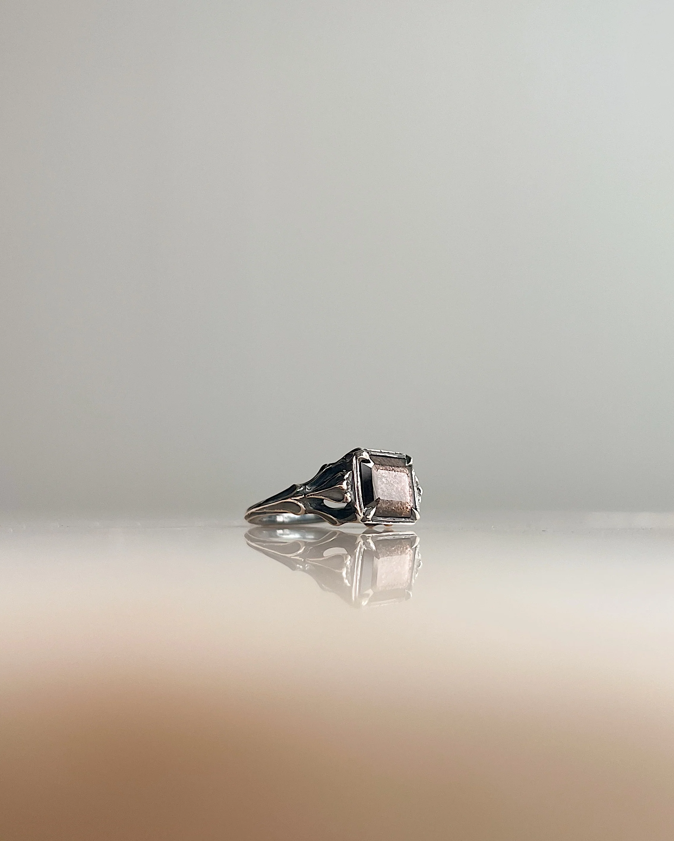The Red Sea // Silver + Aquamarine Sunstone