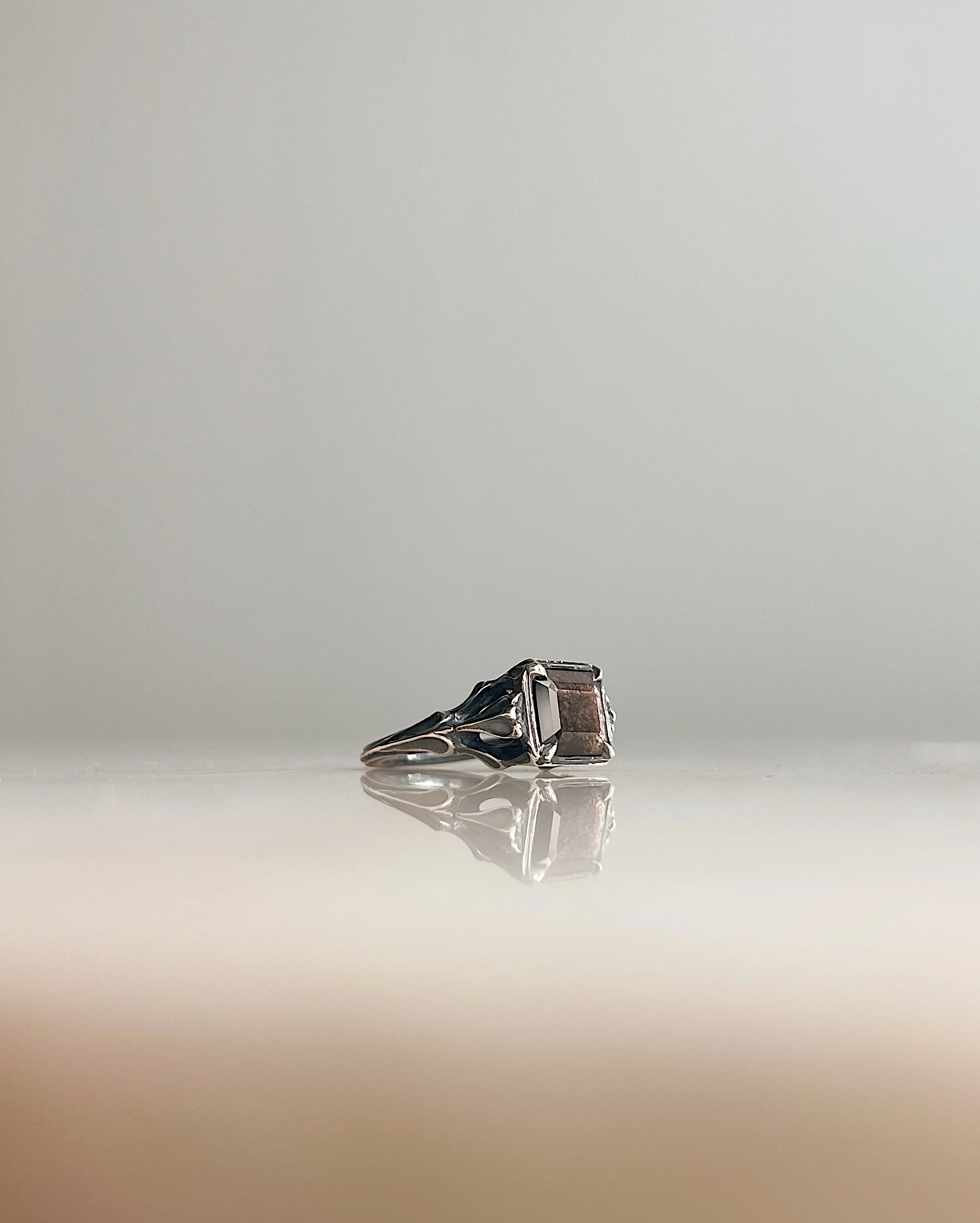The Red Sea // Silver + Aquamarine Sunstone - Image 2