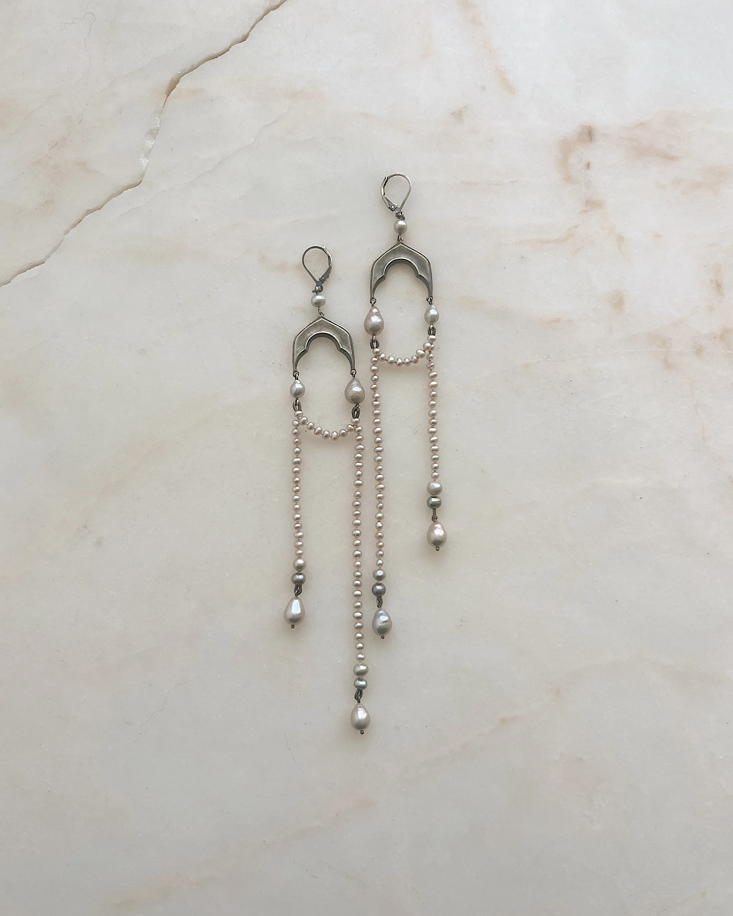 The Splitting Of A Cell Pt II //  Fresh Water Pearl Earrings - Image 2