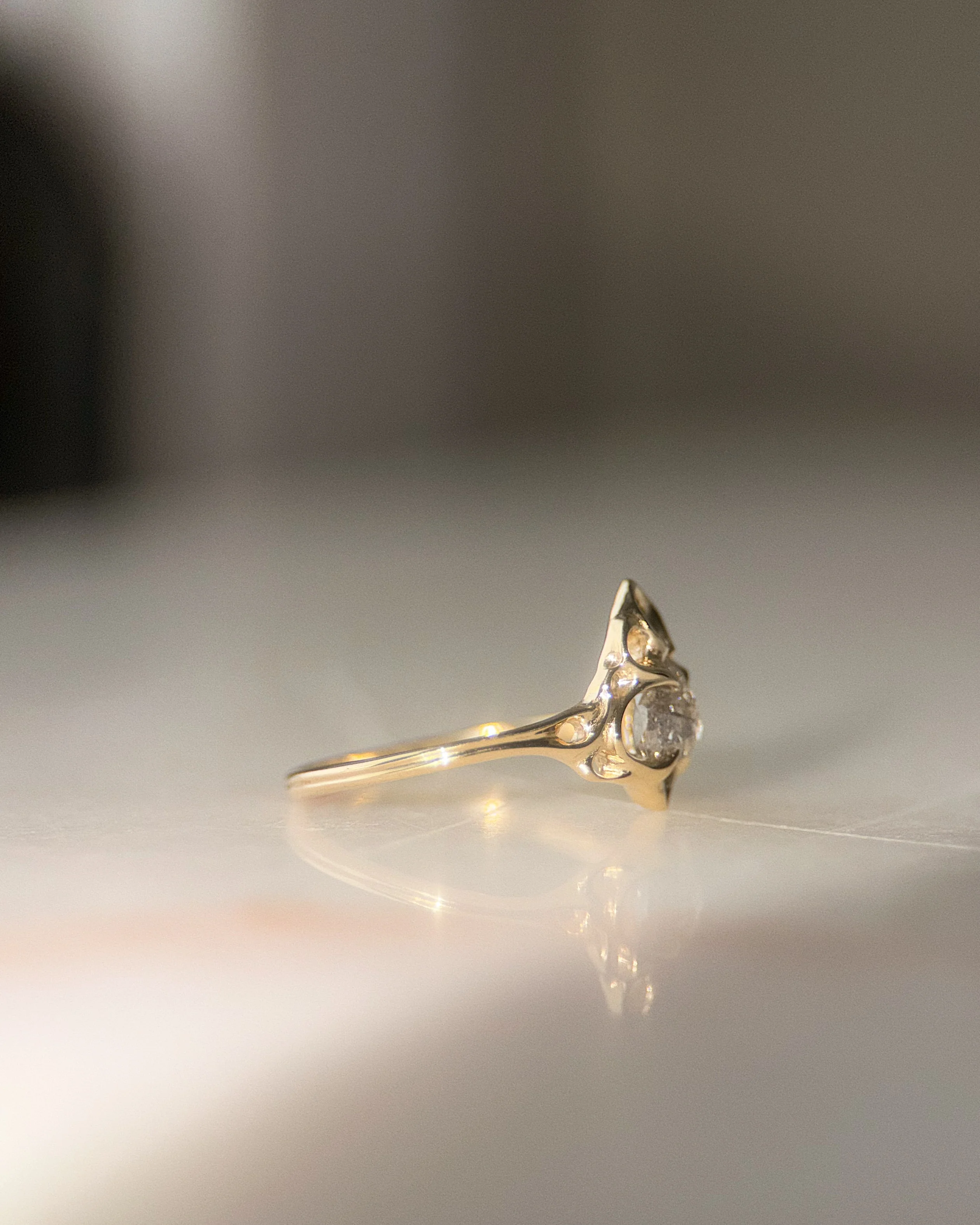 Thrones // 14ky Gold + 0.84ct Salt & Pepper Diamond // 6.75 - Image 3