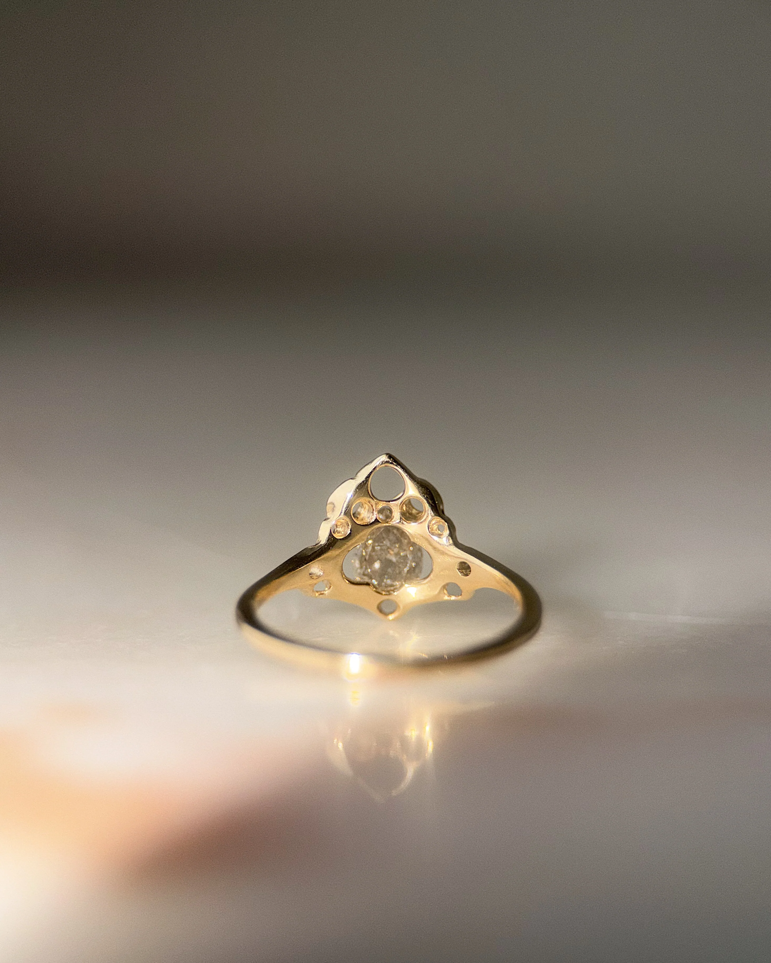 Thrones // 14ky Gold + 0.84ct Salt & Pepper Diamond // 6.75 - Image 4