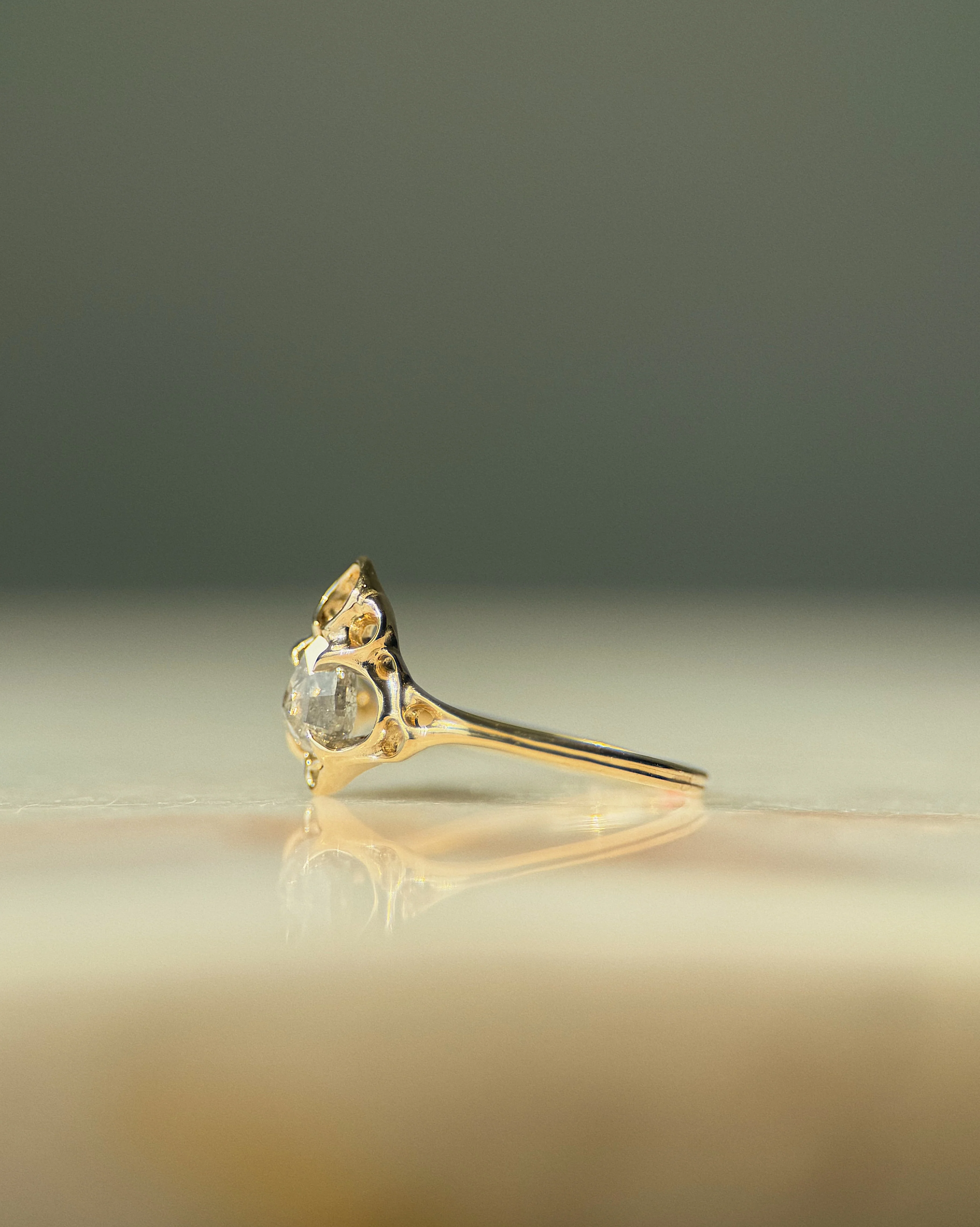 Thrones // 14ky Gold + 0.84ct Salt & Pepper Diamond // 6.75 - Image 8