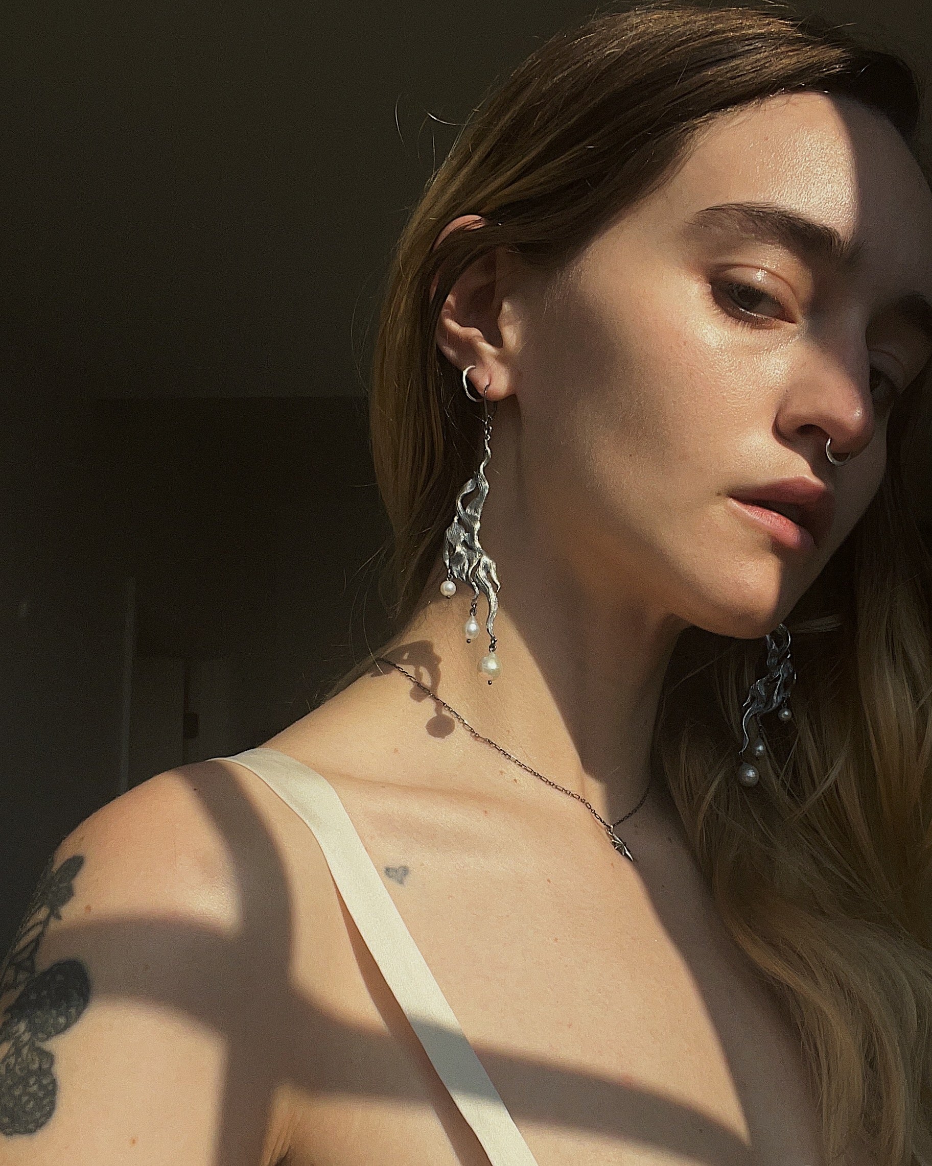 Venus // Freshwater Pearl Earrings - Image 3