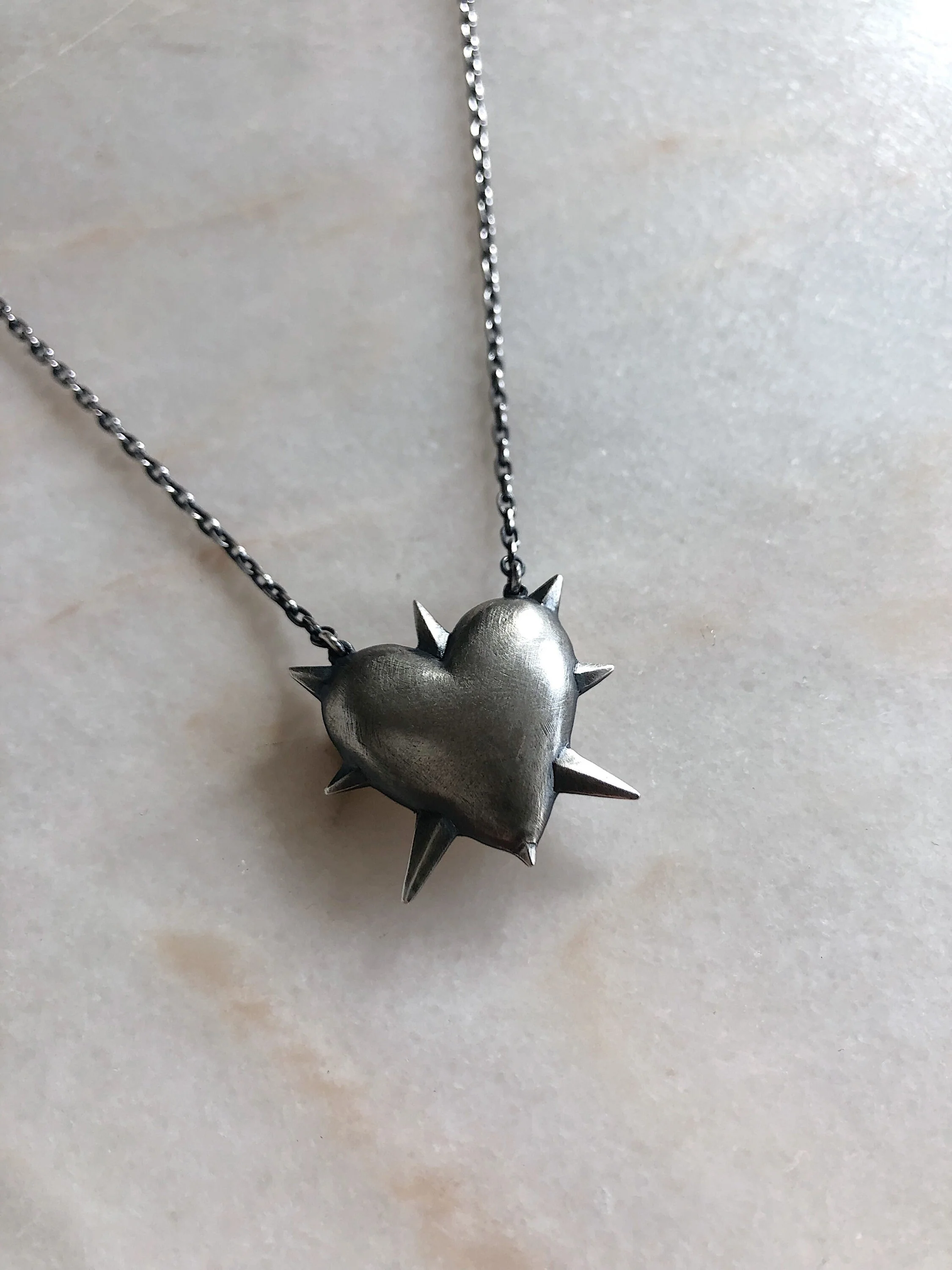 You Will Not Take My Heart Alive // Barbed Heart Necklace - Image 2